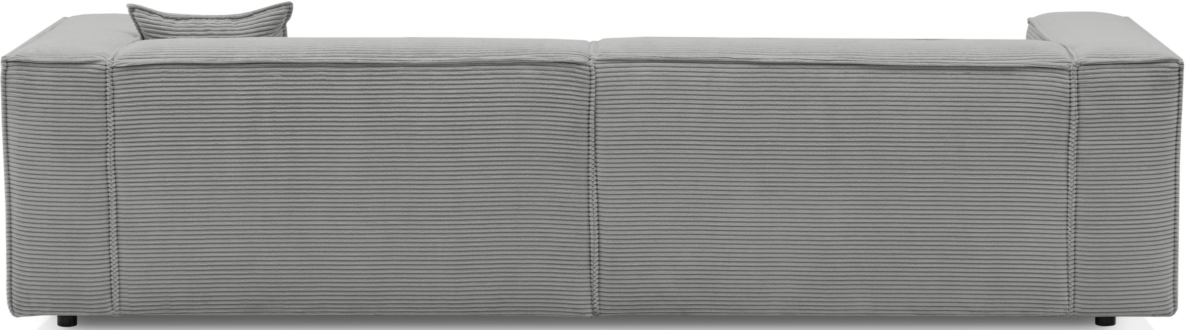 LeGer Home by Lena Gercke 3-Sitzer »PIARA, Couch mit Kedernaht, Sofa in Cord oder Leinenoptik«, schwarze Füsse, bequemer Sitzkomfort