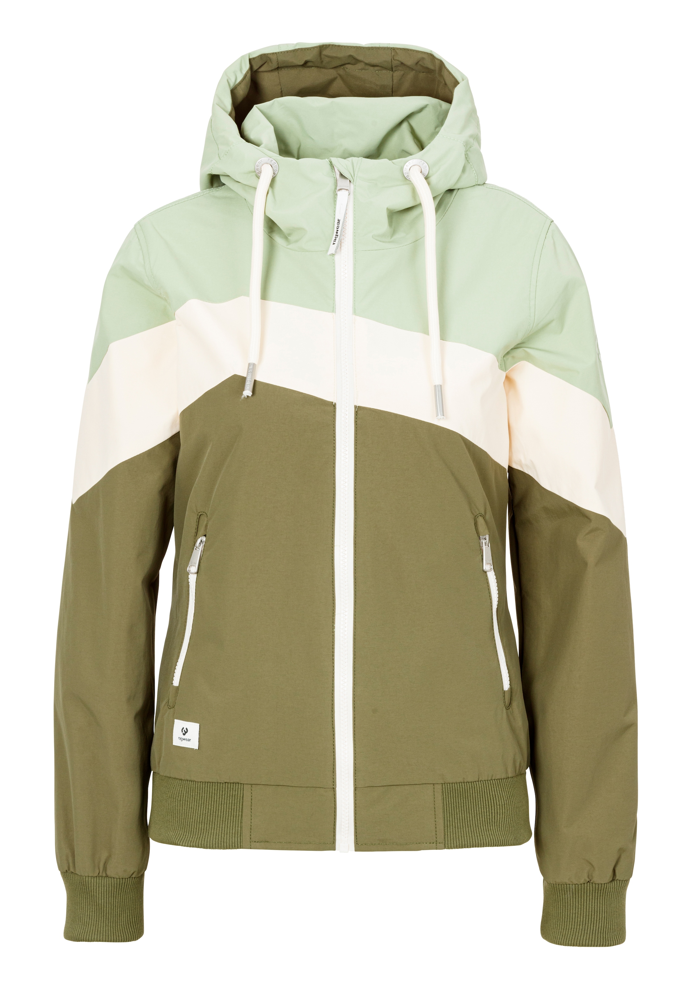 Ragwear Funktionsjacke »NUGGIE OMBRE O«, mit Kapuze, Übergangsjacke aus wasserabweisendem Material