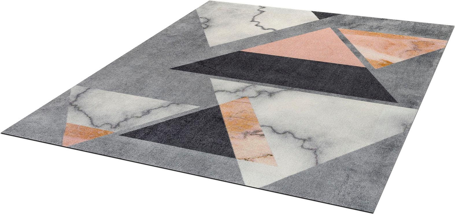 Image of wash+dry by Kleen-Tex Teppich »Velvet Marble«, rechteckig, 9 mm Höhe, rutschhemmend, waschbar, Wohnzimmer bei Ackermann Versand Schweiz