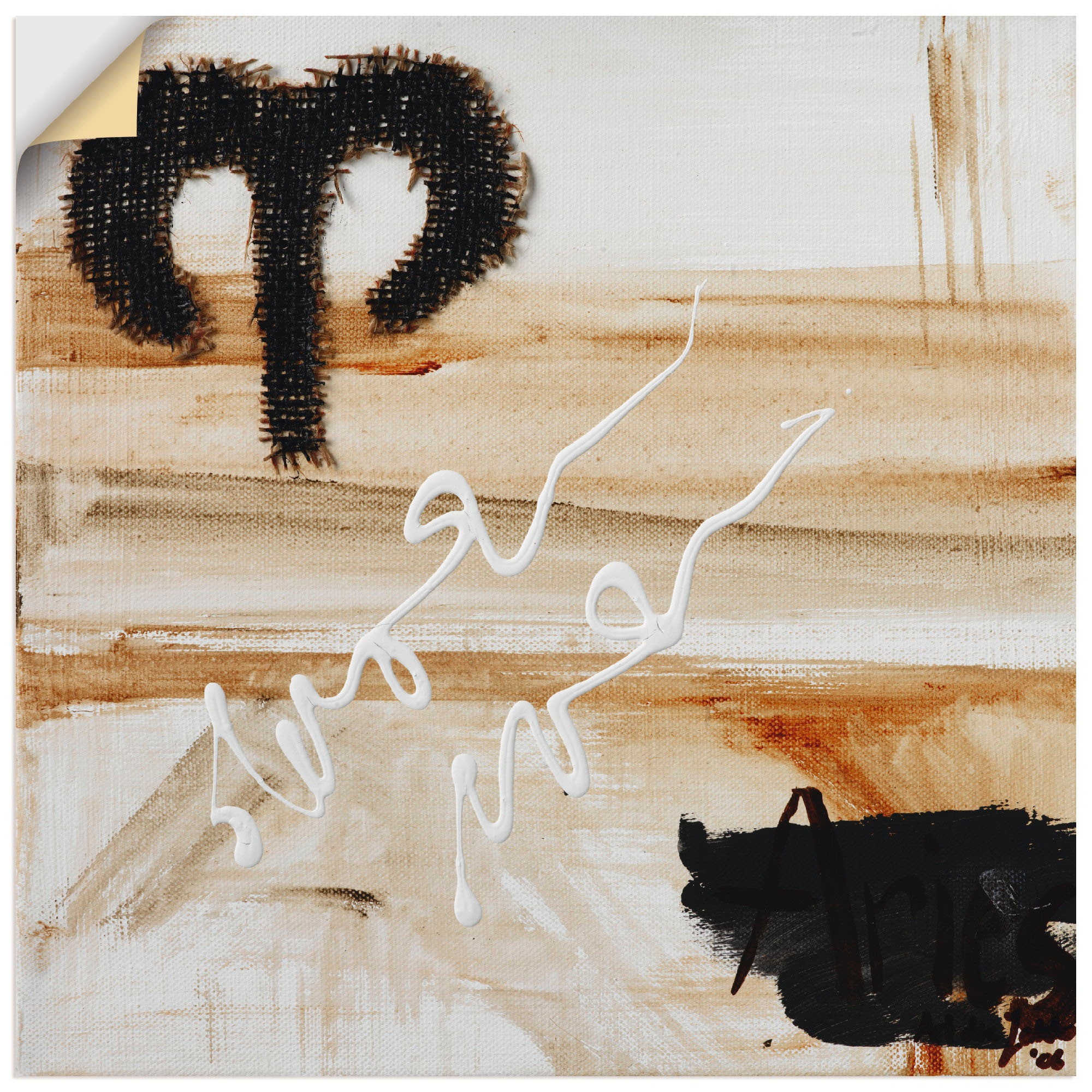 Image of Artland Wandbild »Widder«, Sternzeichen, (1 St.), in vielen Grössen & Produktarten -Leinwandbild, Poster, Wandaufkleber / Wandtattoo auch für Badezimmer geeignet bei Ackermann Versand Schweiz