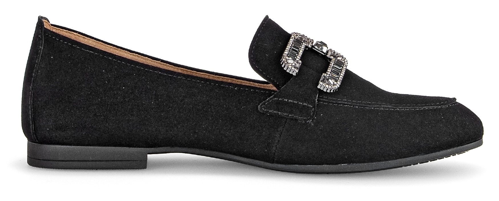 Gabor Loafer, Slipper, Festtagsschuh, Schlupfschuh mit edlem Schmuckelement