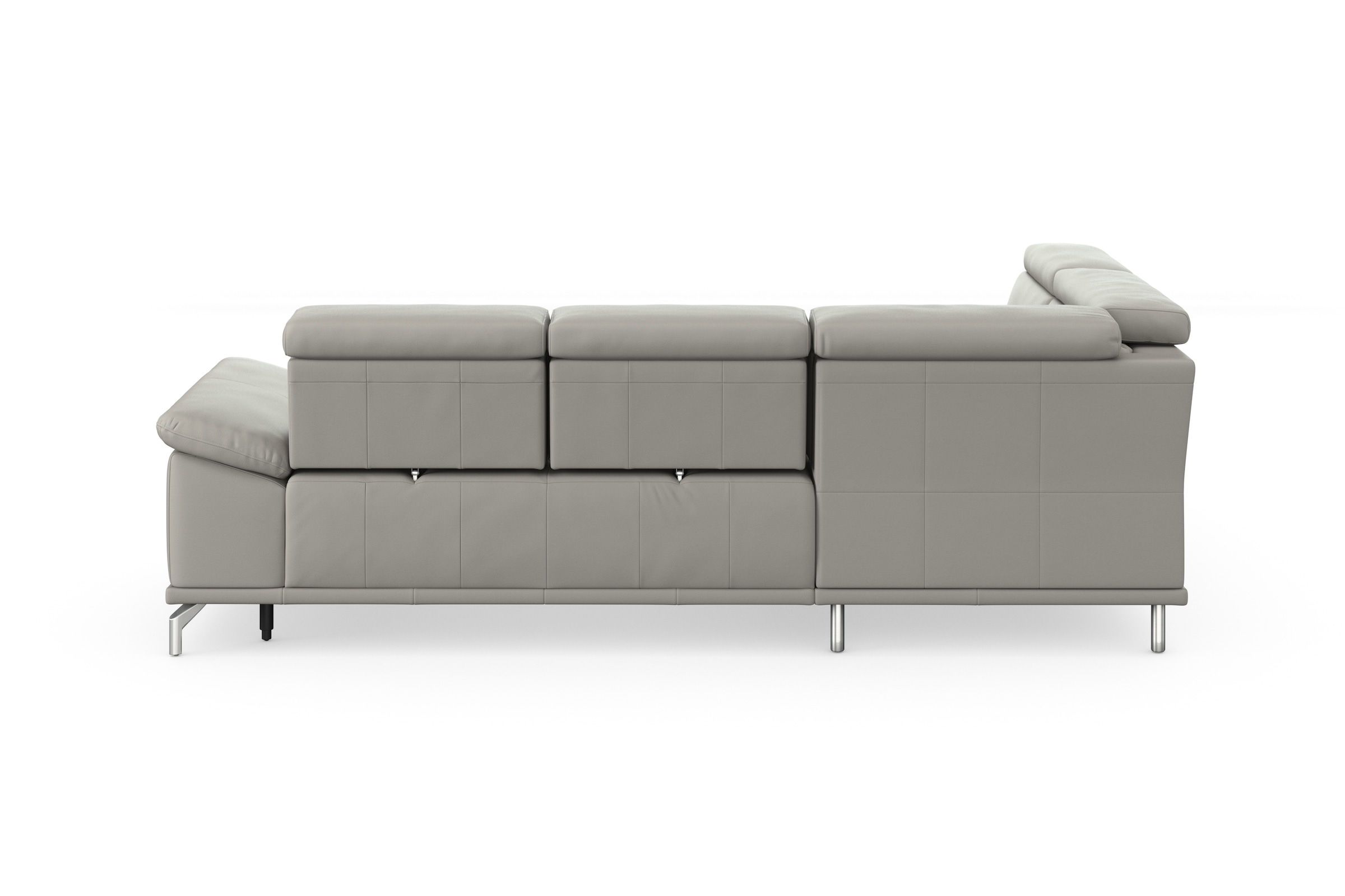 sit&more Ecksofa »Cabrio L-Form, mit Sitztiefenverstellung, Arm- und Kopfteilverstellung«, 3 Nierenkissen, Federkern, optional Bettfunktion und Stauraum