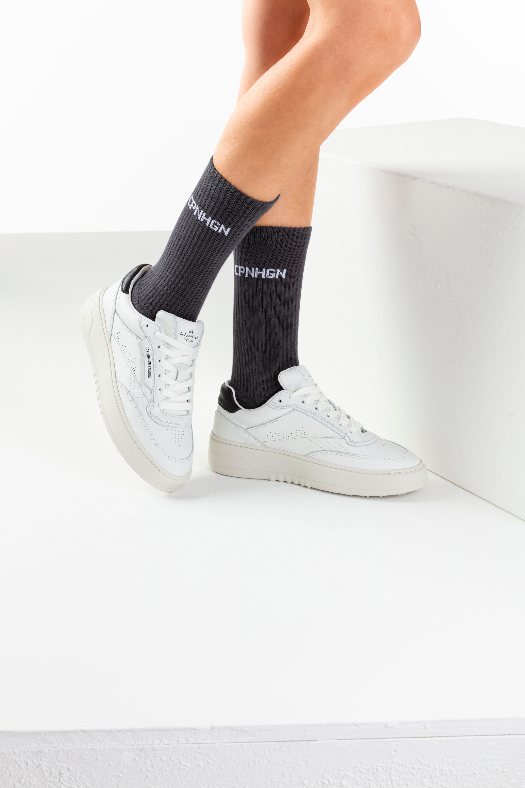 Copenhagen Studios Tennissocken, (Packung, 3 Paar), mit Halbfussfrottee