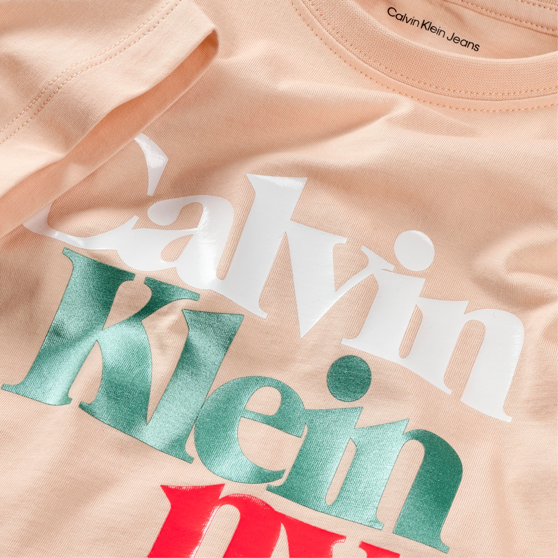 Calvin Klein T-Shirt »PEARL SIGNATURE NYC REGULAR TEE« für Kinder bis 16 Jahre, mit grossem Druck