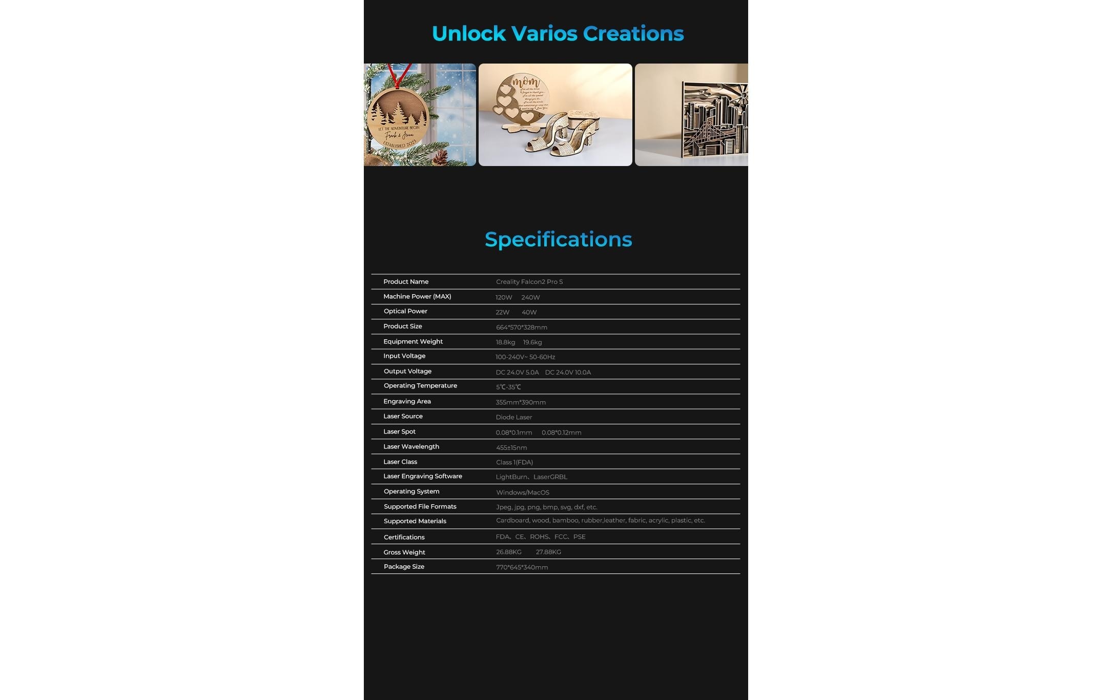 Creality Graviergerät »Falcon Pro S 40 W«