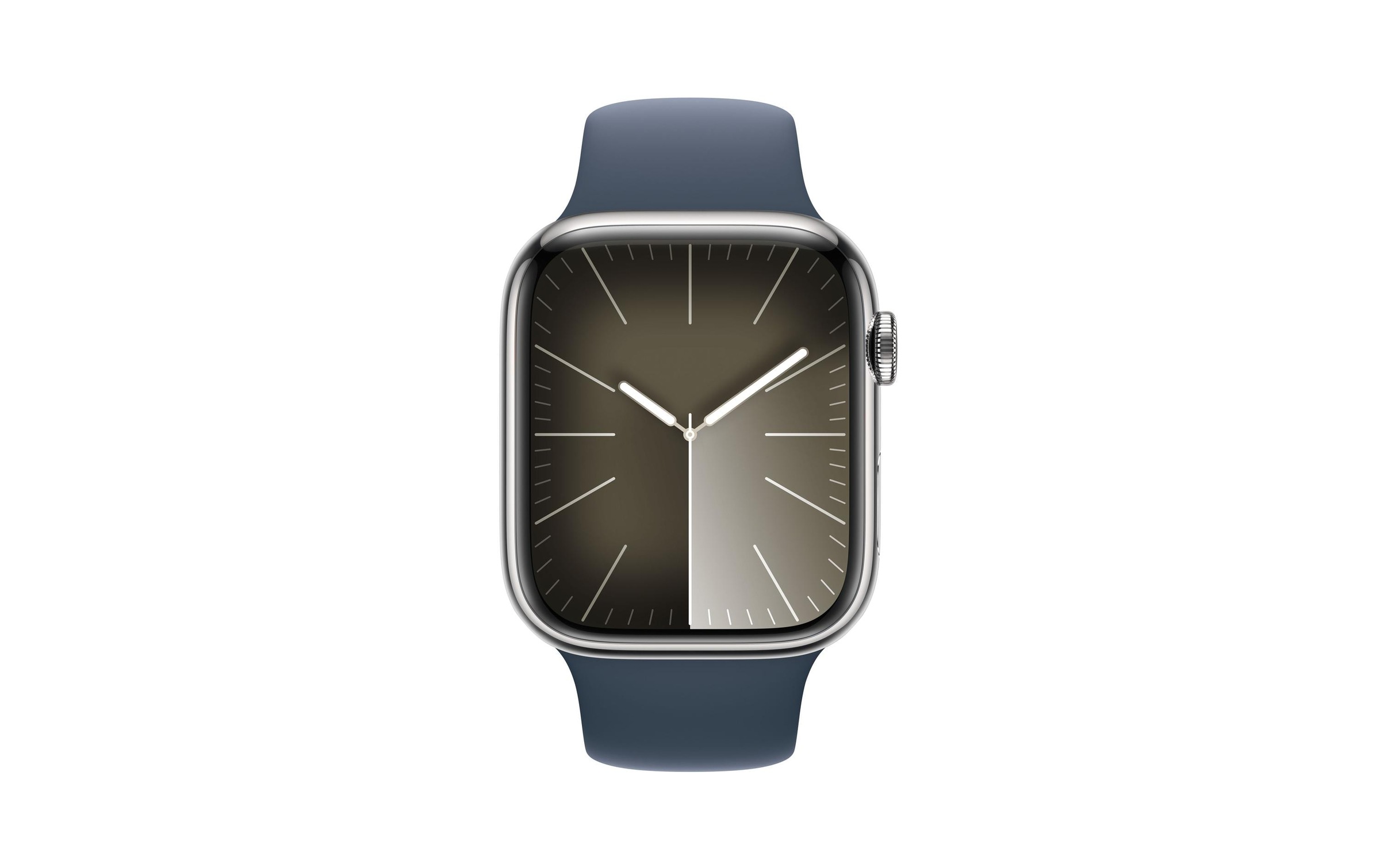Apple Smartwatch »Series 9, GPS + Cellular, Edelstahl-Gehäuse mit Sportarmband«, Watch OS 10, 64 GB