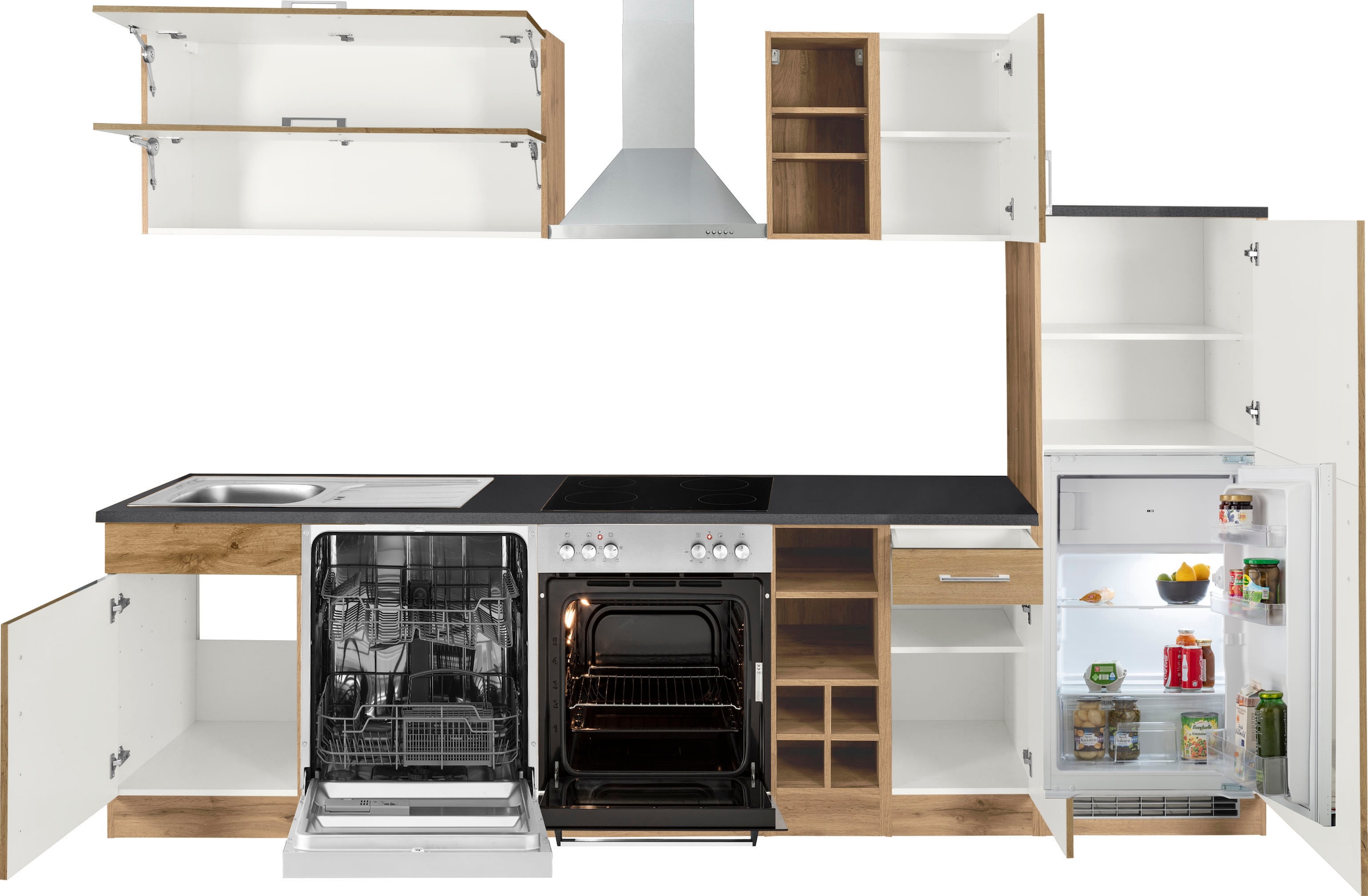 KOCHSTATION Kitchenette »KS-Colmar« sans appareils électriques, largeur 300 cm