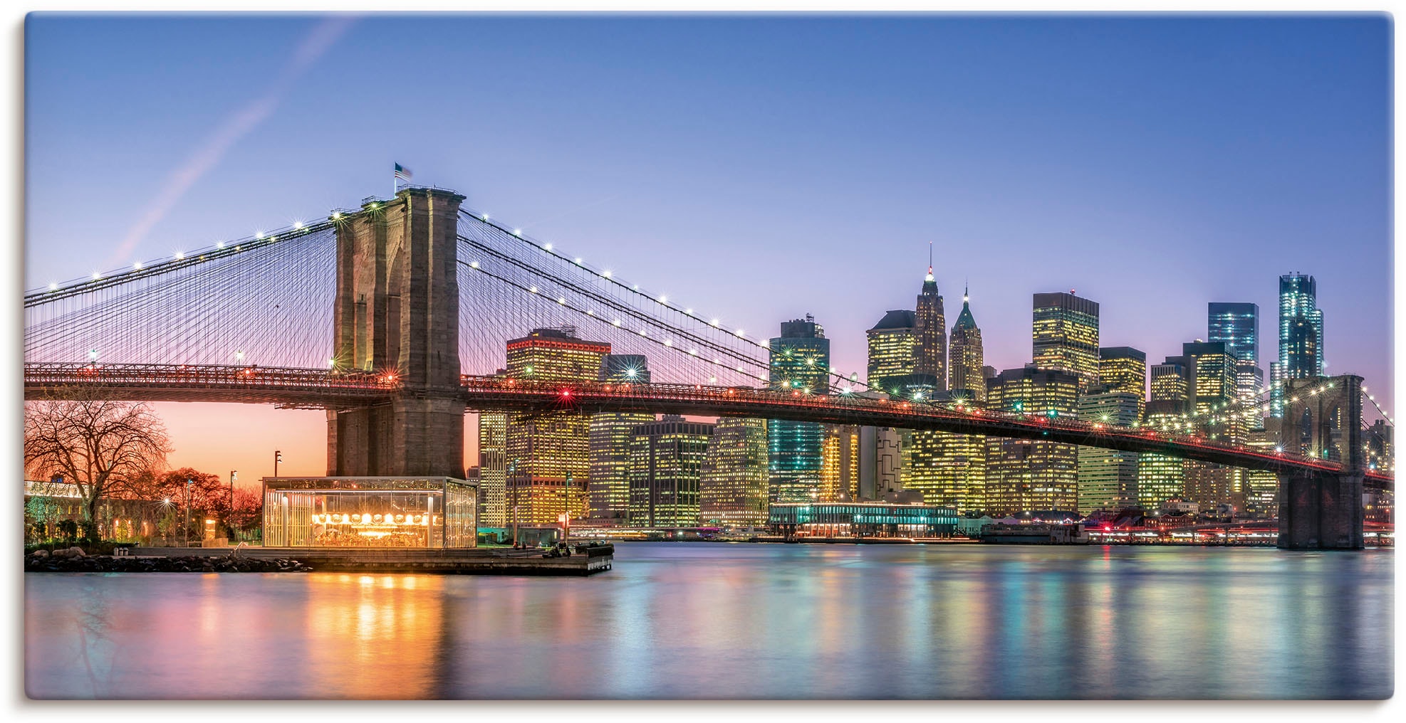 Image of Artland Leinwandbild "Skyline New York City" New York 1 Stk. tlg. auf Holzrahmen gespannt