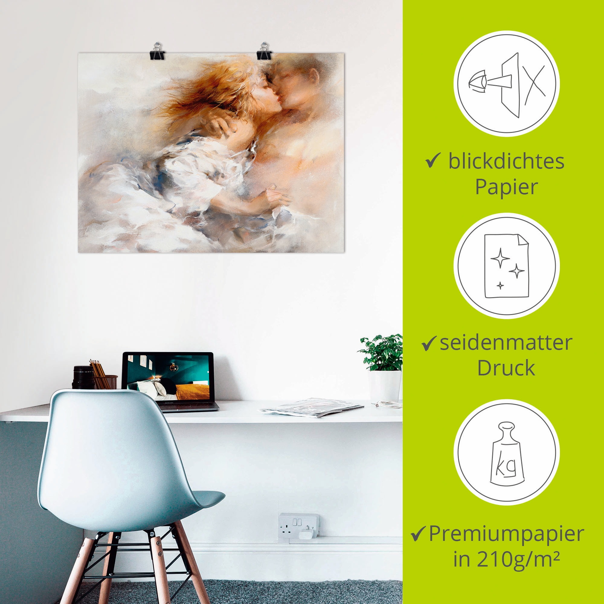 Artland Fresque murale »Leidenschaftlich« 1 cuis tlg. als Leinwandbild, Poster in verschied. Grössen