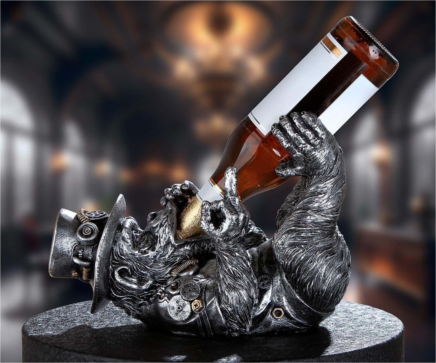 Casablanca by Gilde Porte-bouteilles »Flaschenhalter Affe Steampunk Monkey«