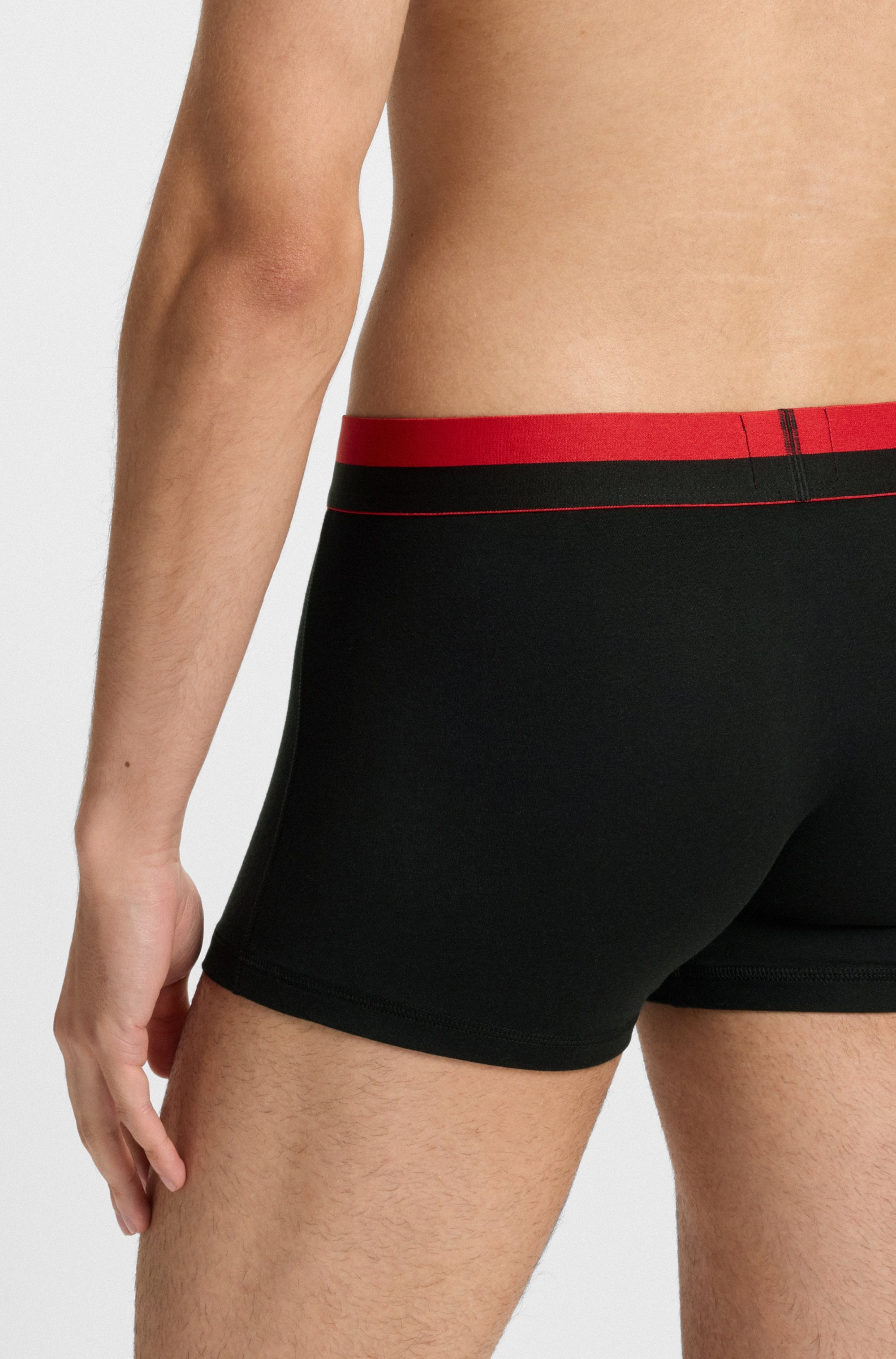 HUGO Underwear Boxershorts »TRUNK TR. SPLIT LOGO« 3 Stk. enganliegend, kurzes Bein