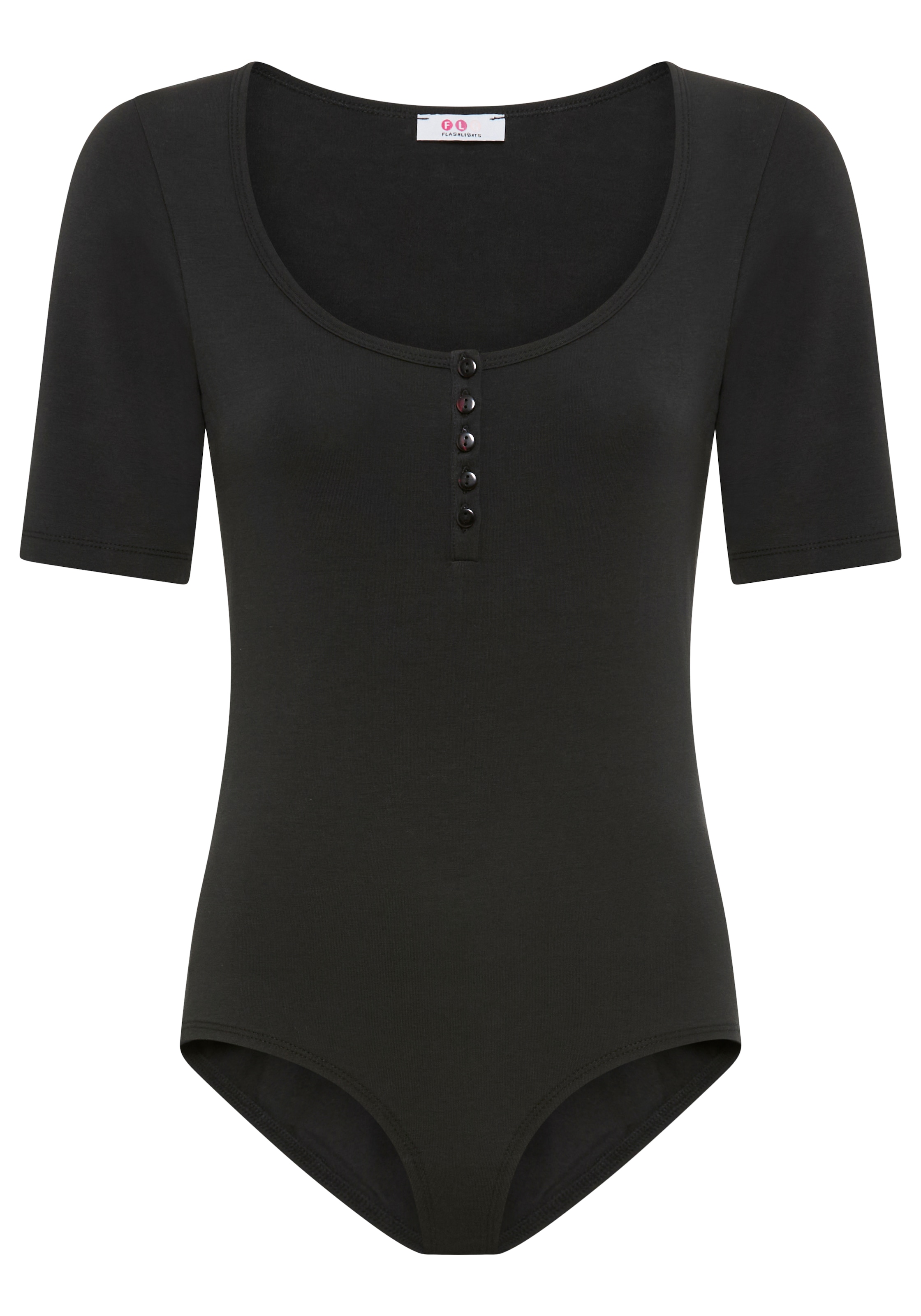 Flashlights Body à manches courtes für Erwachsene, sehr figurbetonte Passform, Halbarm-Design