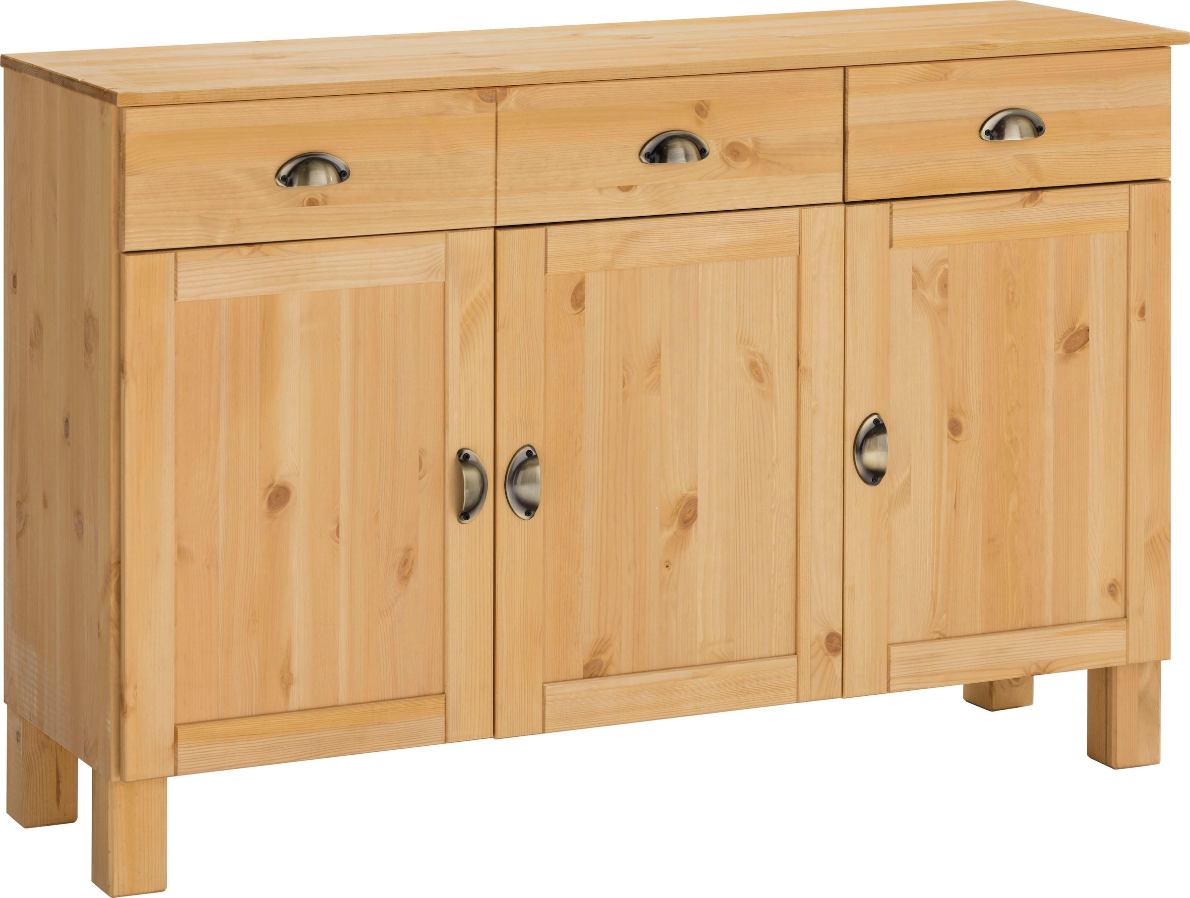 Home affaire Unterschrank »Oslo«, bequem tief, Türen, 38 Sideboard, kaufen 3 Schubladen als 2 125 breit, cm cm