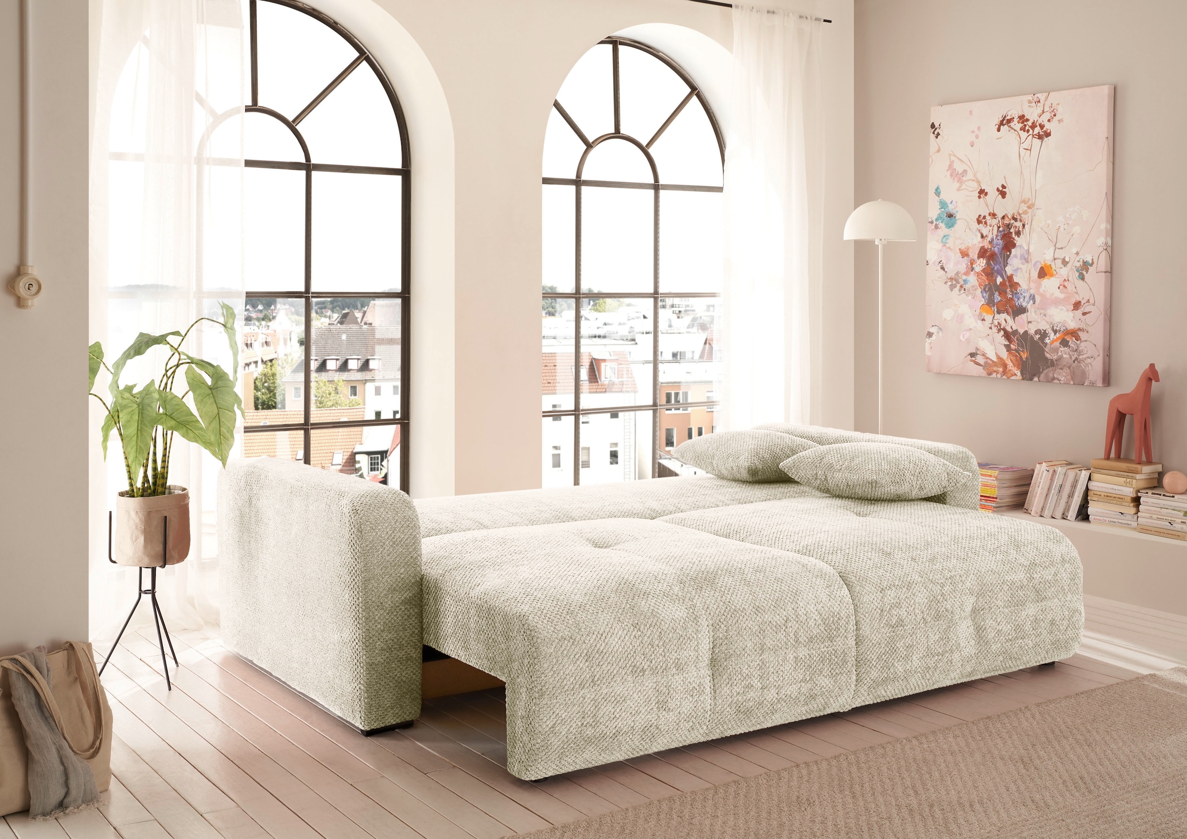 ED EXCITING DESIGN Schlafsofa »Bullet«, mit Bettkasten & 2 Zierkissen