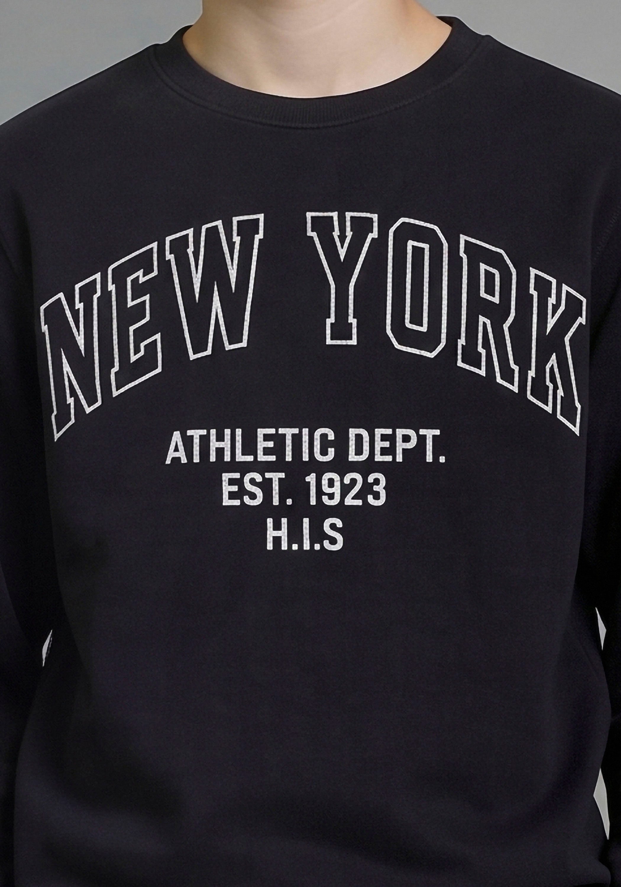 H.I.S Sweat-shirt »2er Packung H.I.S Sweatshirts mit Logoprint«, 2er Paquet, 2 sweats avec impressions de logo, col rond, manches longues, pour garçons
