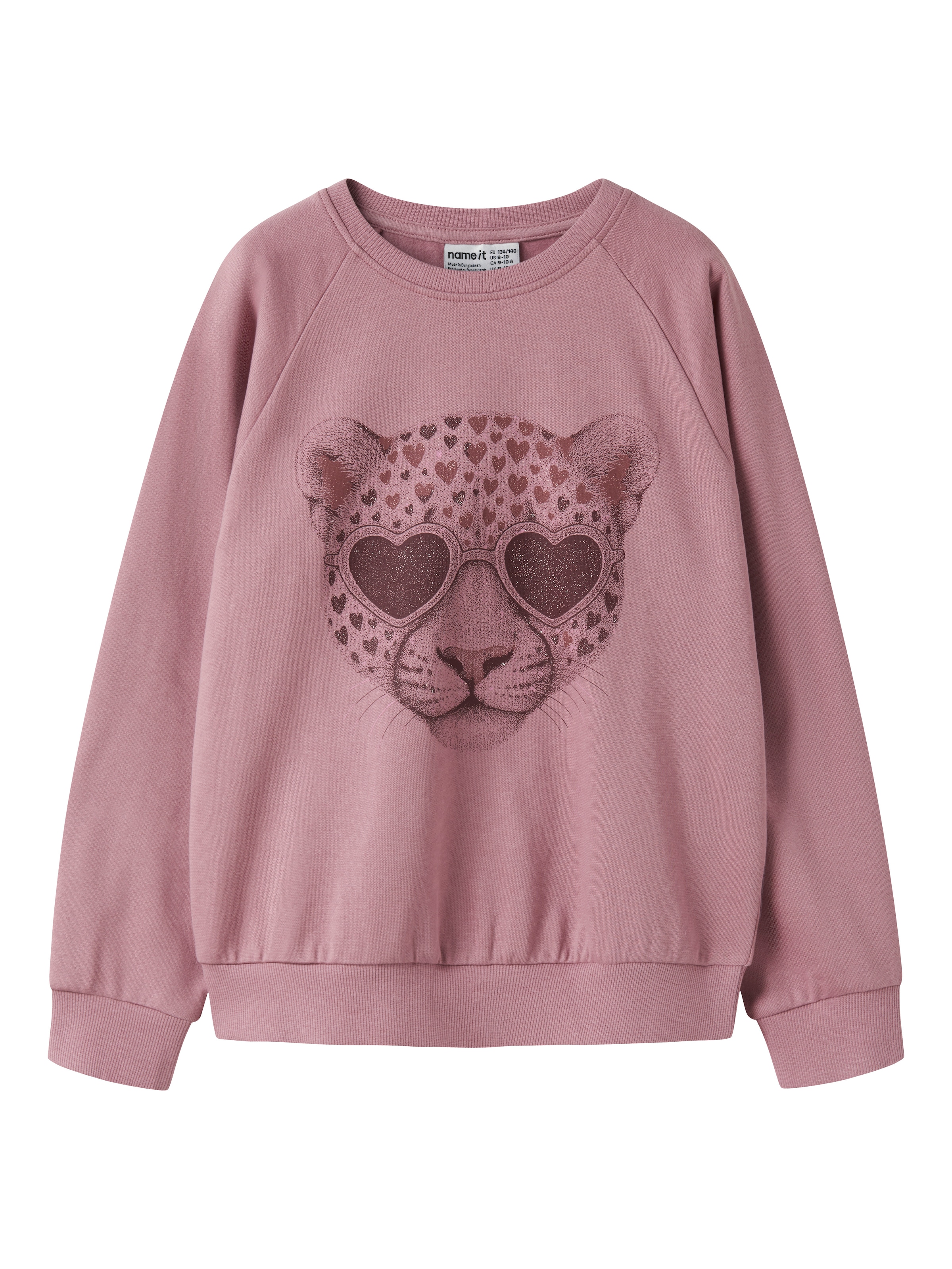 Image of Name It Sweatshirt "NKFVENUS LS NREG SWEAT BRU", Baumwolle, regular fit, Print