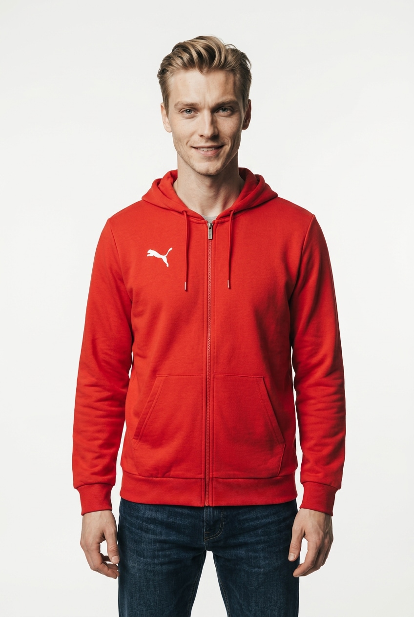 PUMA Kapuzensweatjacke »TEAMGOAL CASUALS HOODED JACKET« mit Kapuze, für Fussball und Freizeit, mit Reissverschluss
