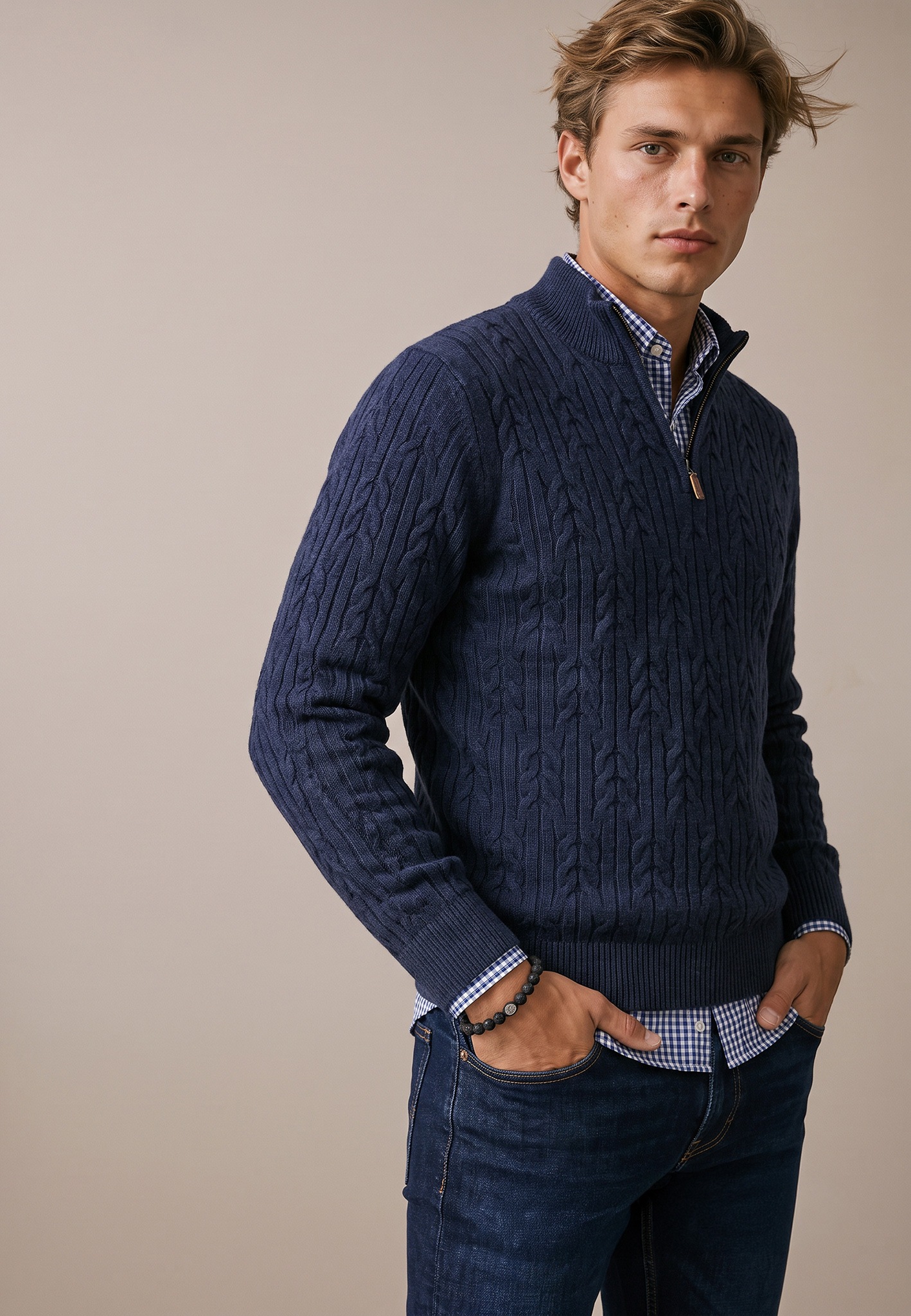 FYNCH-HATTON Troyer avec motif torsadé et teneur en laine