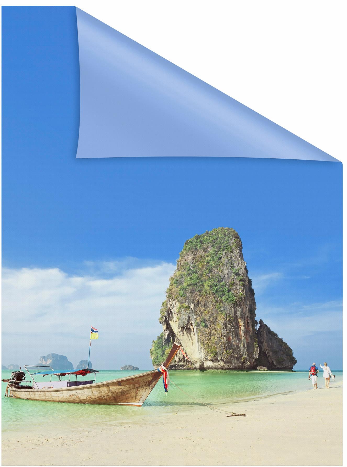 Image of LICHTBLICK ORIGINAL Fensterfolie "Thailand" 1 Stk. blickdicht strukturiert Klebepunkte selbstklebend, Sichtschutz