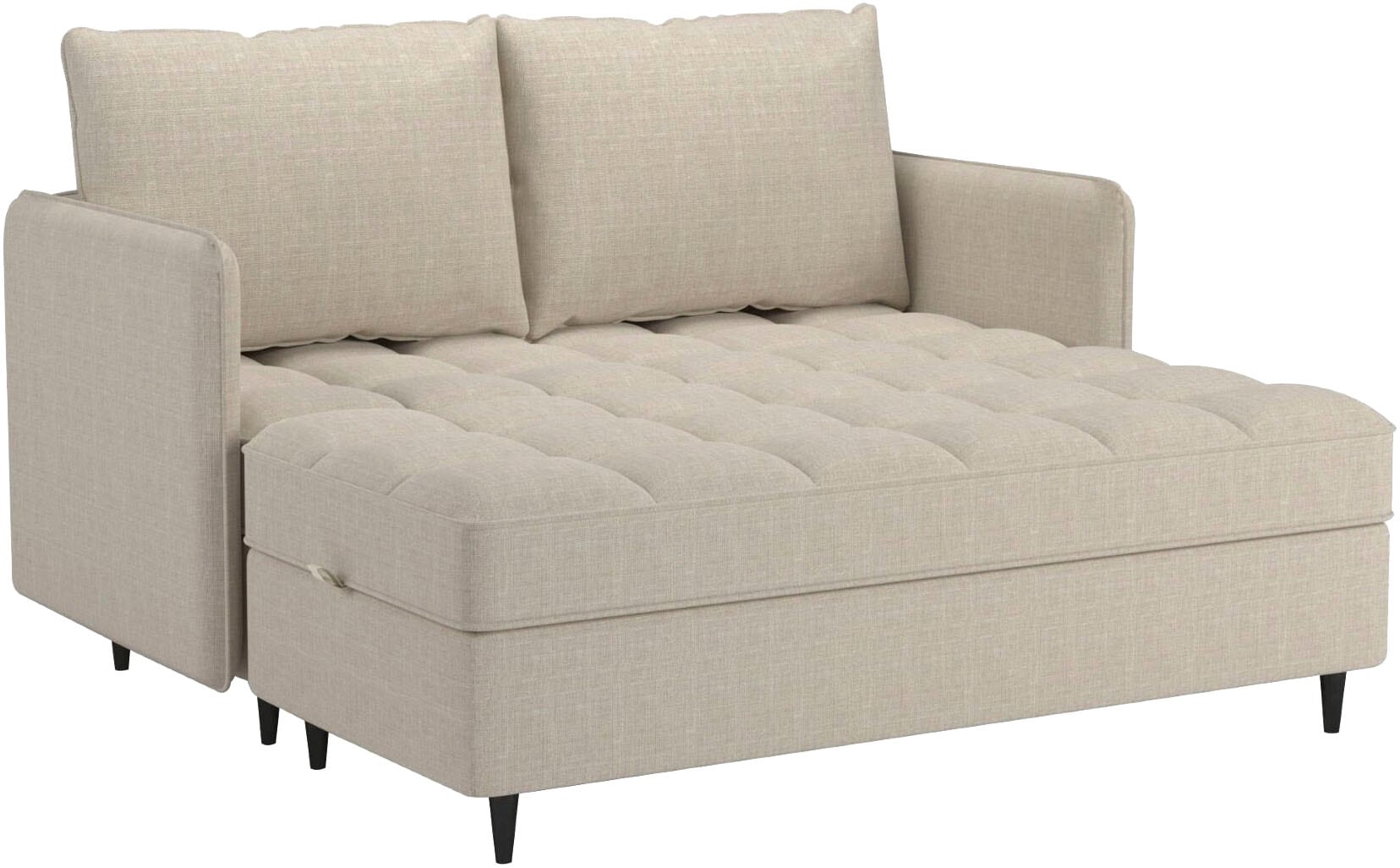 Dorel Home Ecksofa »LINDHUS, L-Form, 4 verschiedene Stellvarianten, Lounge-Sofa,«, Wohnlandschaft, mit Recamiere, grosser Bettkasten, Cord, Chenille