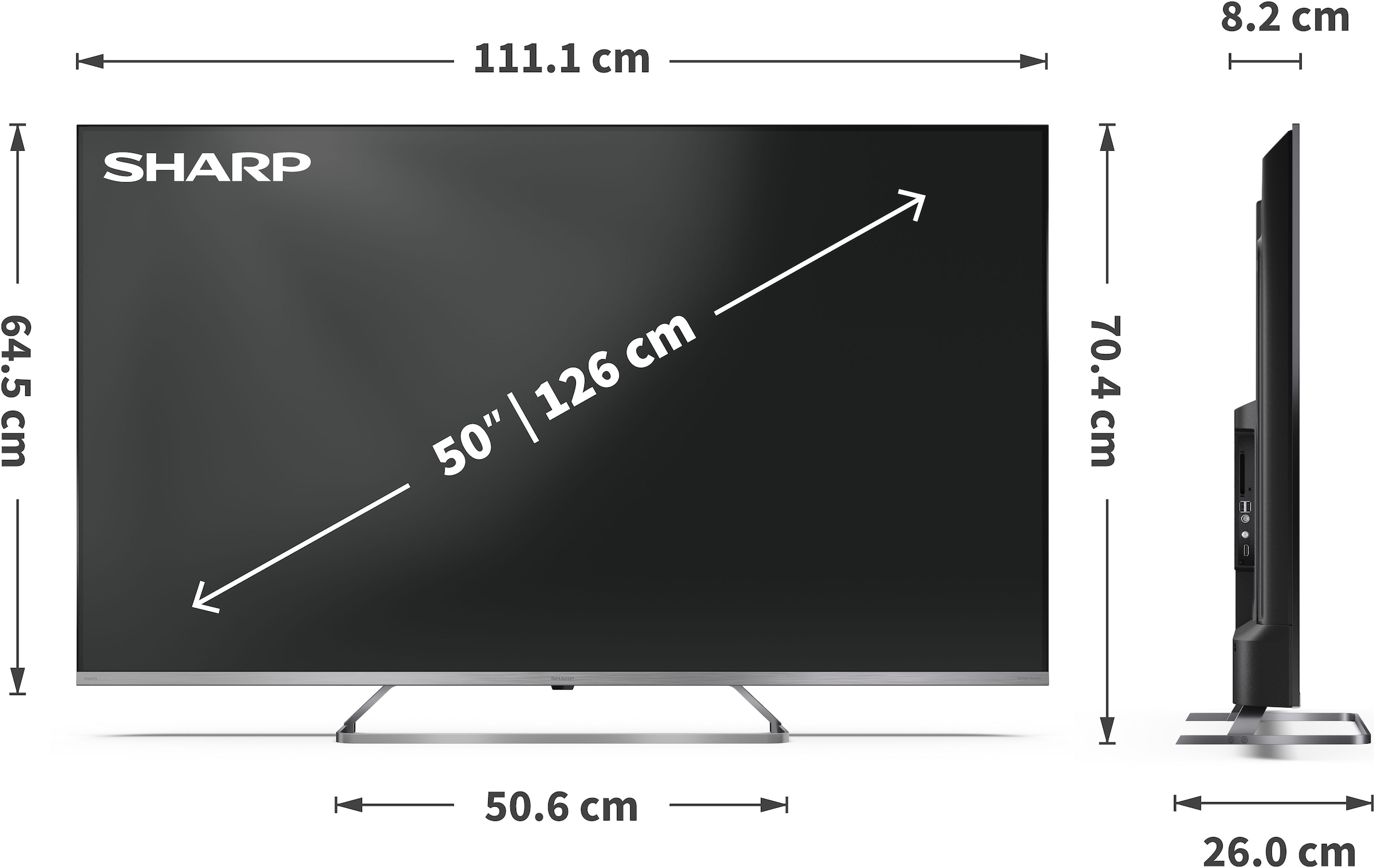 Sharp Mini téléviseur LED QLED »4T-C50JPx« 126 cm/50 ″