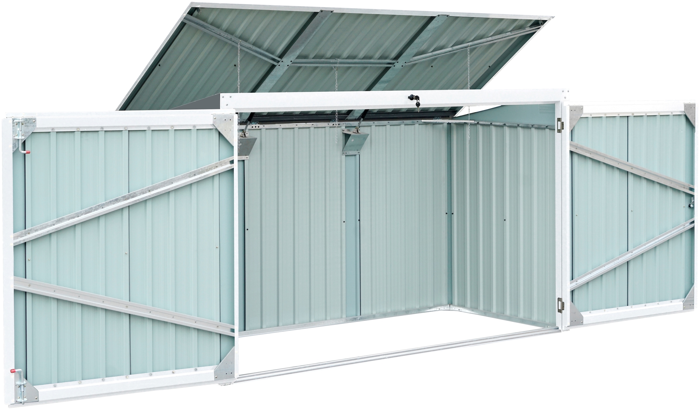 KONIFERA Mülltonnenbox »Tobi 3«, für 3x240 l, BxTxH: 233x101x134 cm