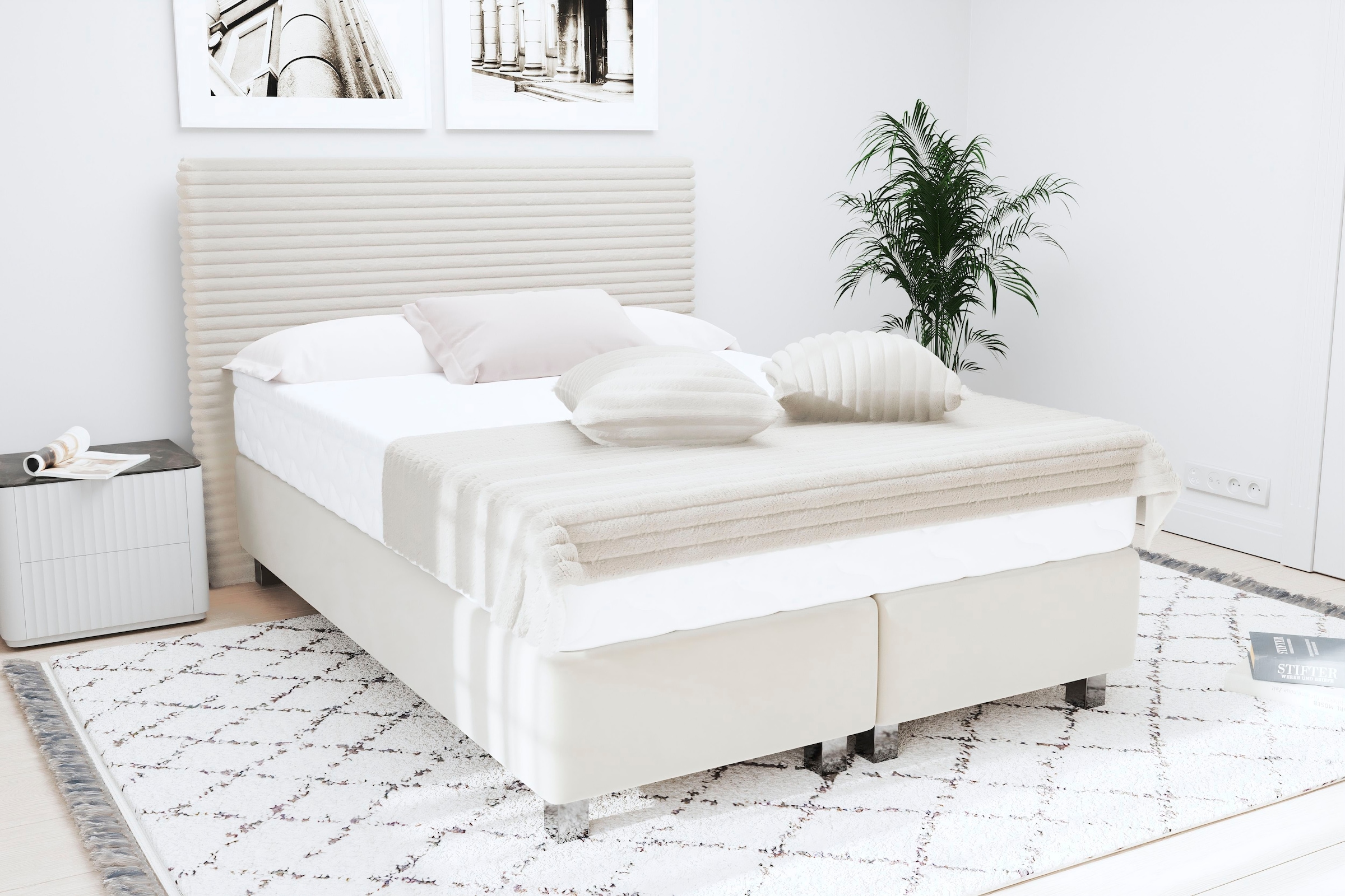 Image of Westfalia Schlafkomfort Boxspringbett "Sven" inkl. Zierkissen, wahlweise mit und ohne Kaltschaum-Topper