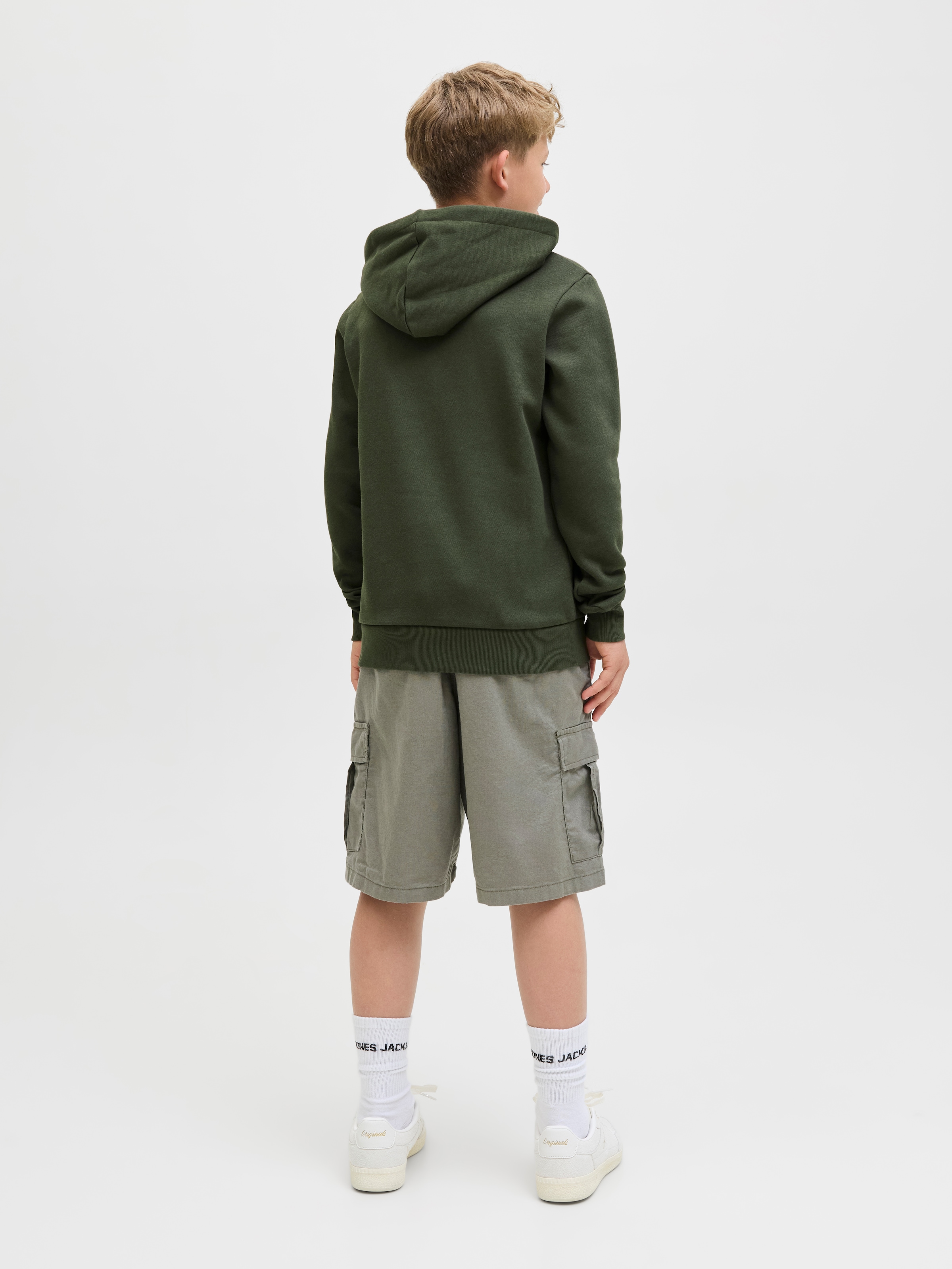 Jack & Jones Junior Kapuzensweatshirt »JJECORP mit Druck, Kängurutasche, pflegeleicht«, bedruckt, modisch, regular fit, Rundhals