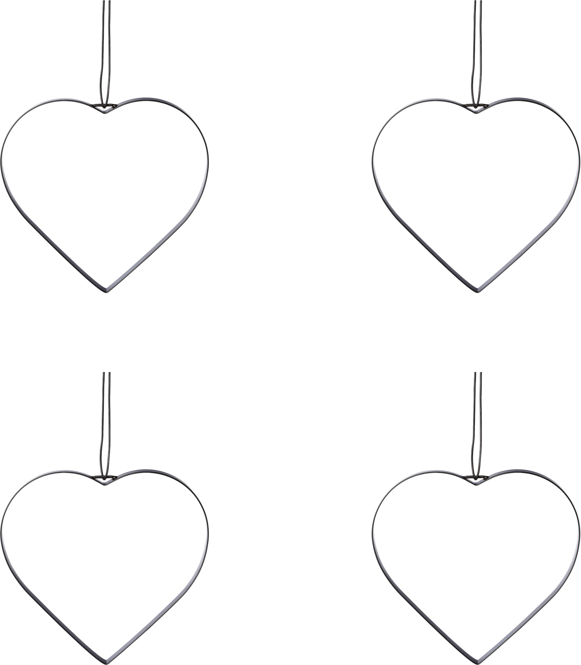 Image of Creativ deco Dekohänger "Herz" Metallring mit hochwertigem Lederband