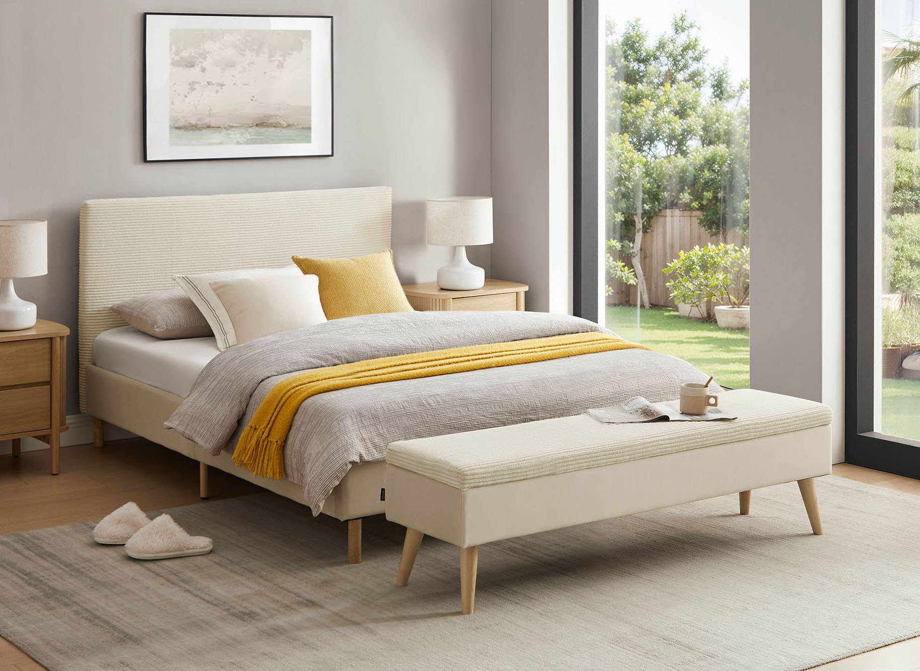 Home affaire Bettbank »Armandine mit Stauraum« wahlweise in den Breiten 140cm oder 180cm erhältlich