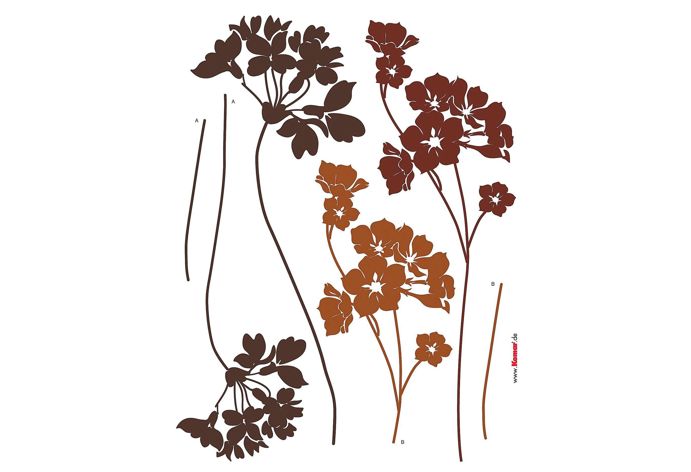 Image of Komar Wandtattoo »Blumen«, selbstklebend bei Ackermann Versand Schweiz