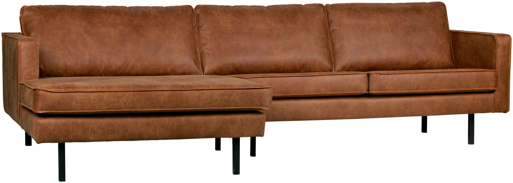 WOOOD Ecksofa »Rodeo Recycling-Lederfaser-Verbundstoff,  H 85 x B 300 x T 155/86 cm« Metallbeine, Tragkraft 250 kg, Gute Verschleissfestigkeit, pfleigleicht
