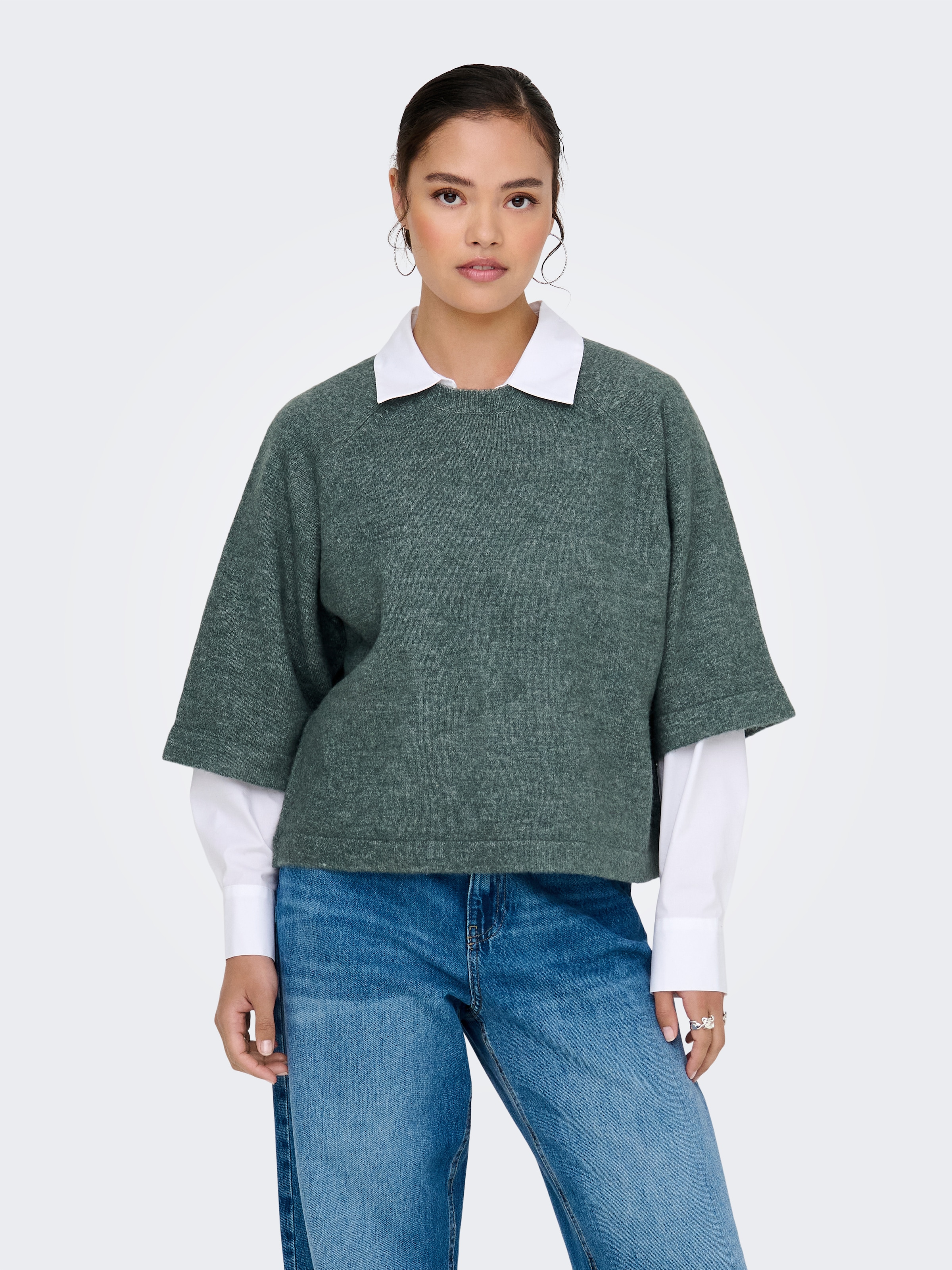 Image of ONLY Strickpullover "2" Materialmix, regular fit