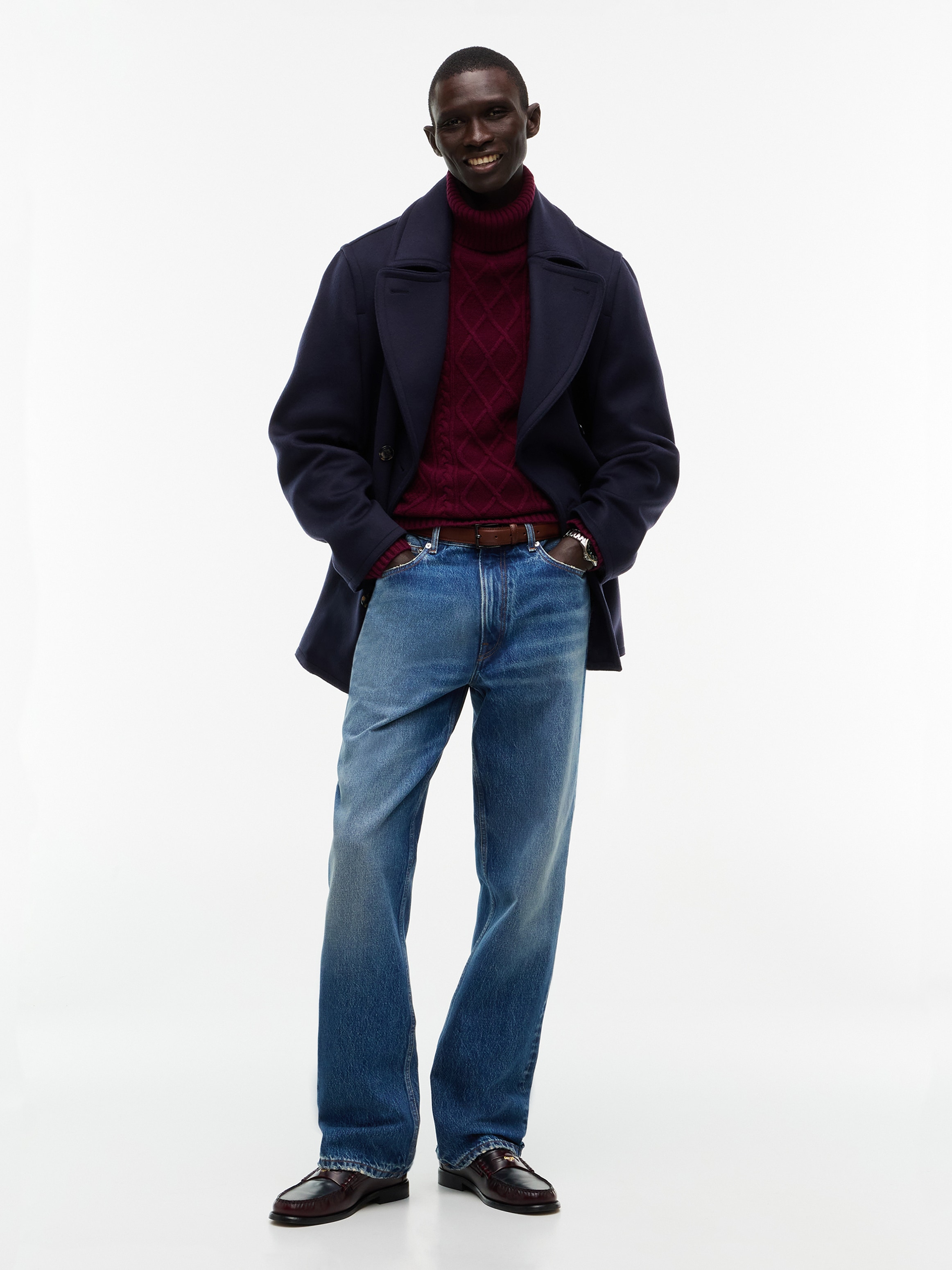 Tommy Hilfiger Pull à col roulé »NY  WOOL CABLE SWEATER« en mélange de laine avec cachemire, motif tricot torsadé