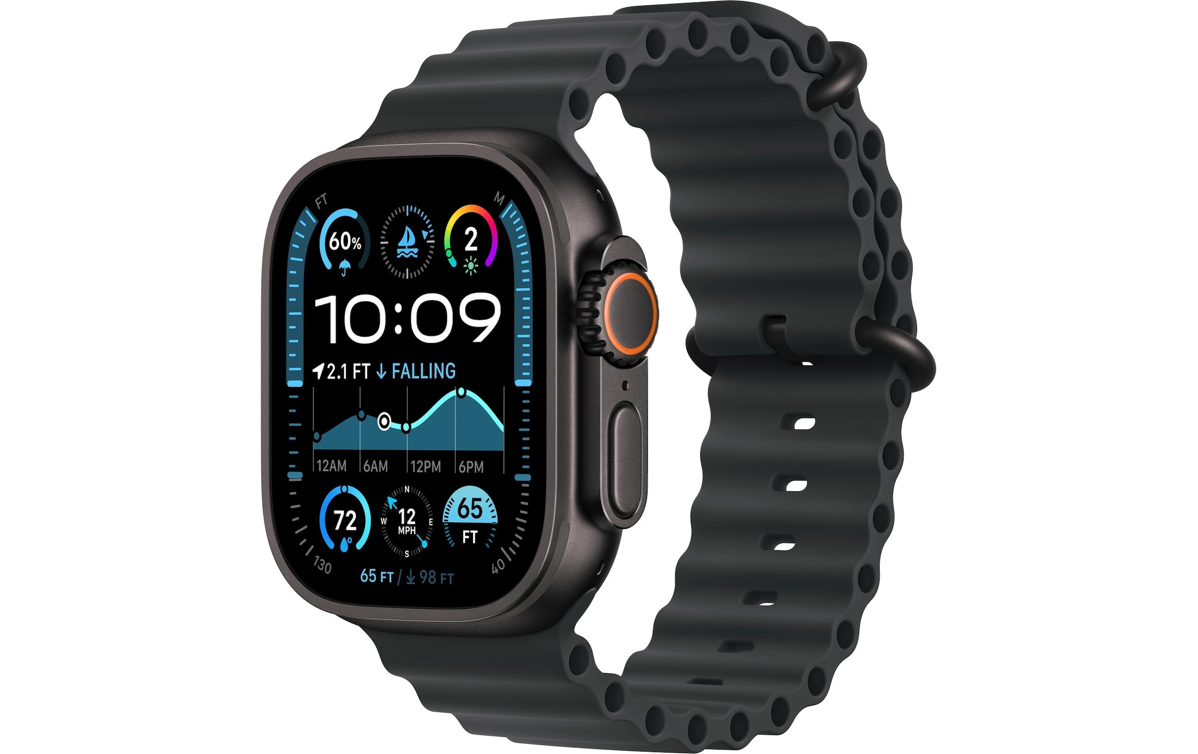 Smartwatch »Ultra 2 Black Titanium Ocean Band«, Watch OS, MX4P3FD/A)