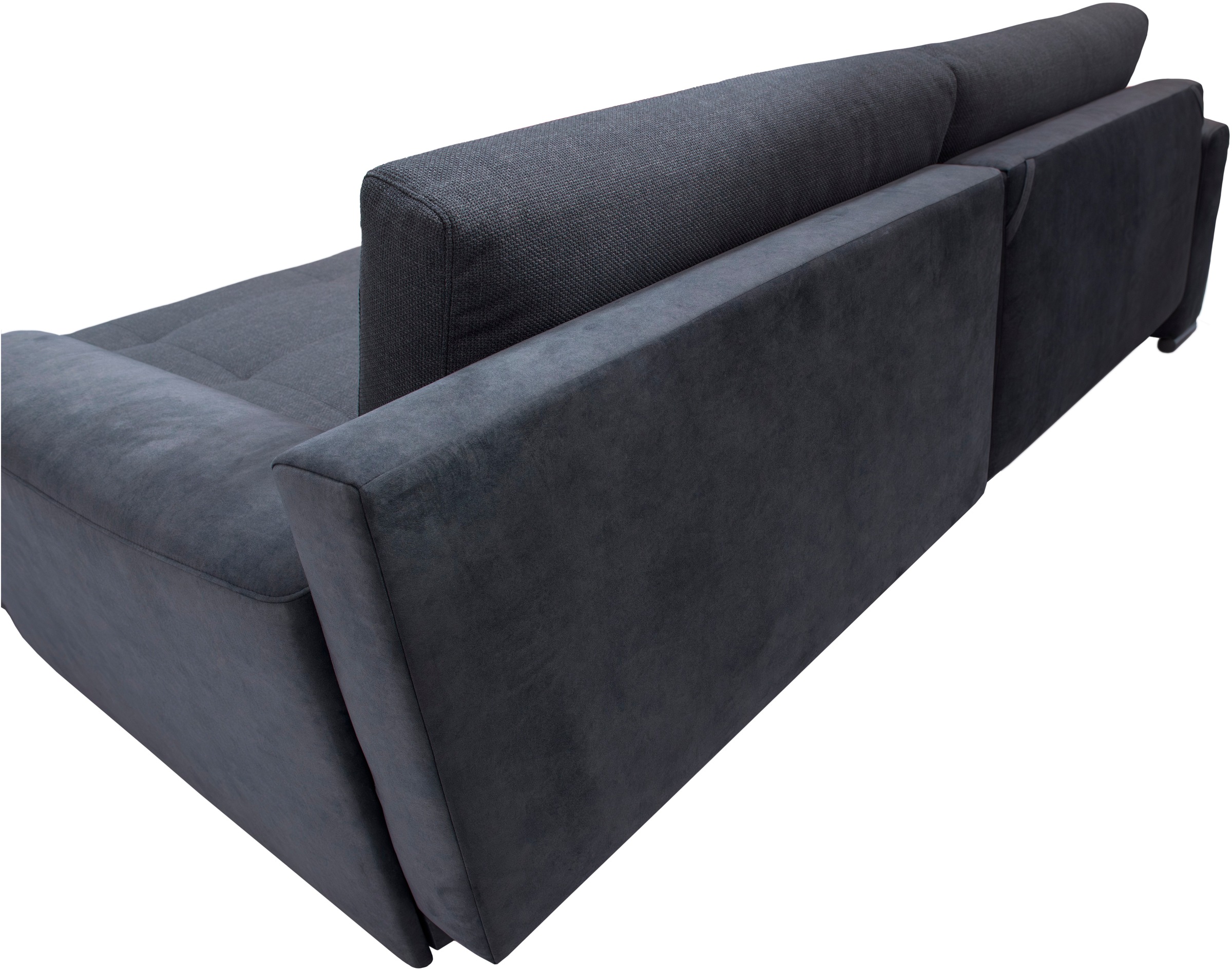 exxpo - sofa fashion Ecksofa »Larnaca, inkl. Bettfunktion und Bettkasten, bequem und komfortabel,«, mit extrabreiten Rückenkissen und 2 Zierkissen