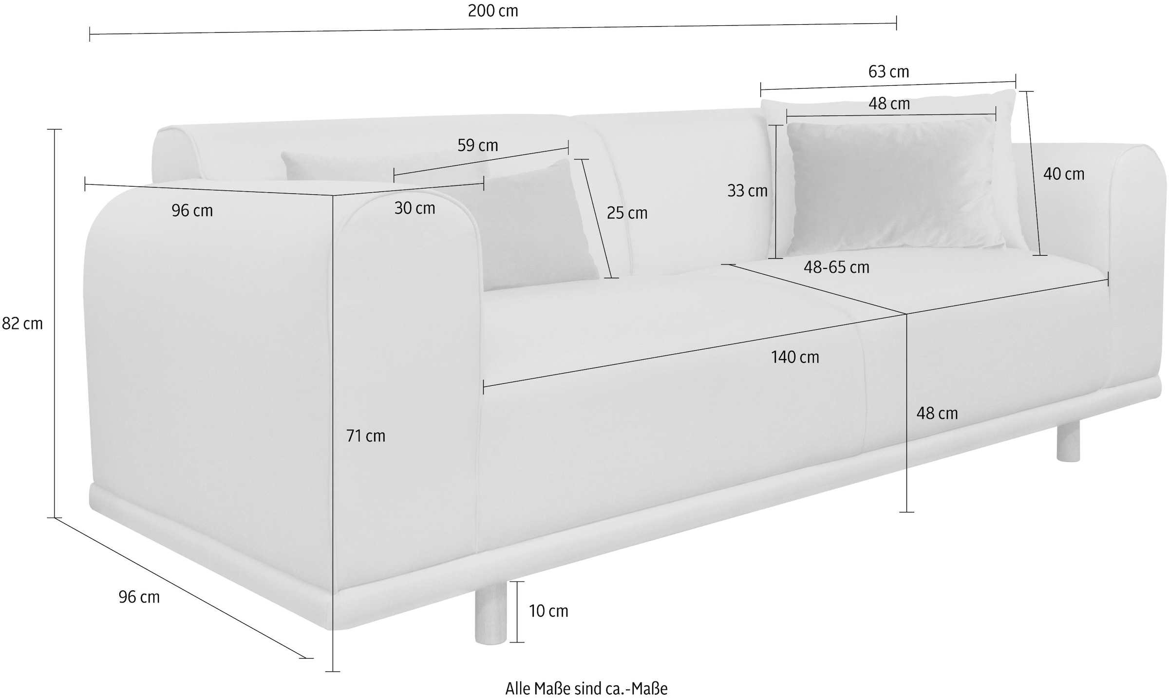 GOODproduct 2-Sitzer »Maroon« in skandinavischem Design, mit losen Kissen