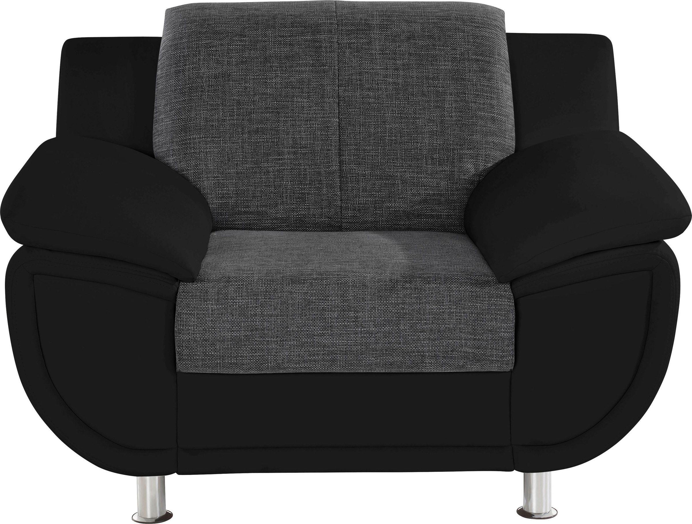 TRENDMANUFAKTUR Sessel "Rondo 3, Loungesessel, Breite 121cm" wahlweise mit komfortablem Federkern, mit extra breiten Armlehnen