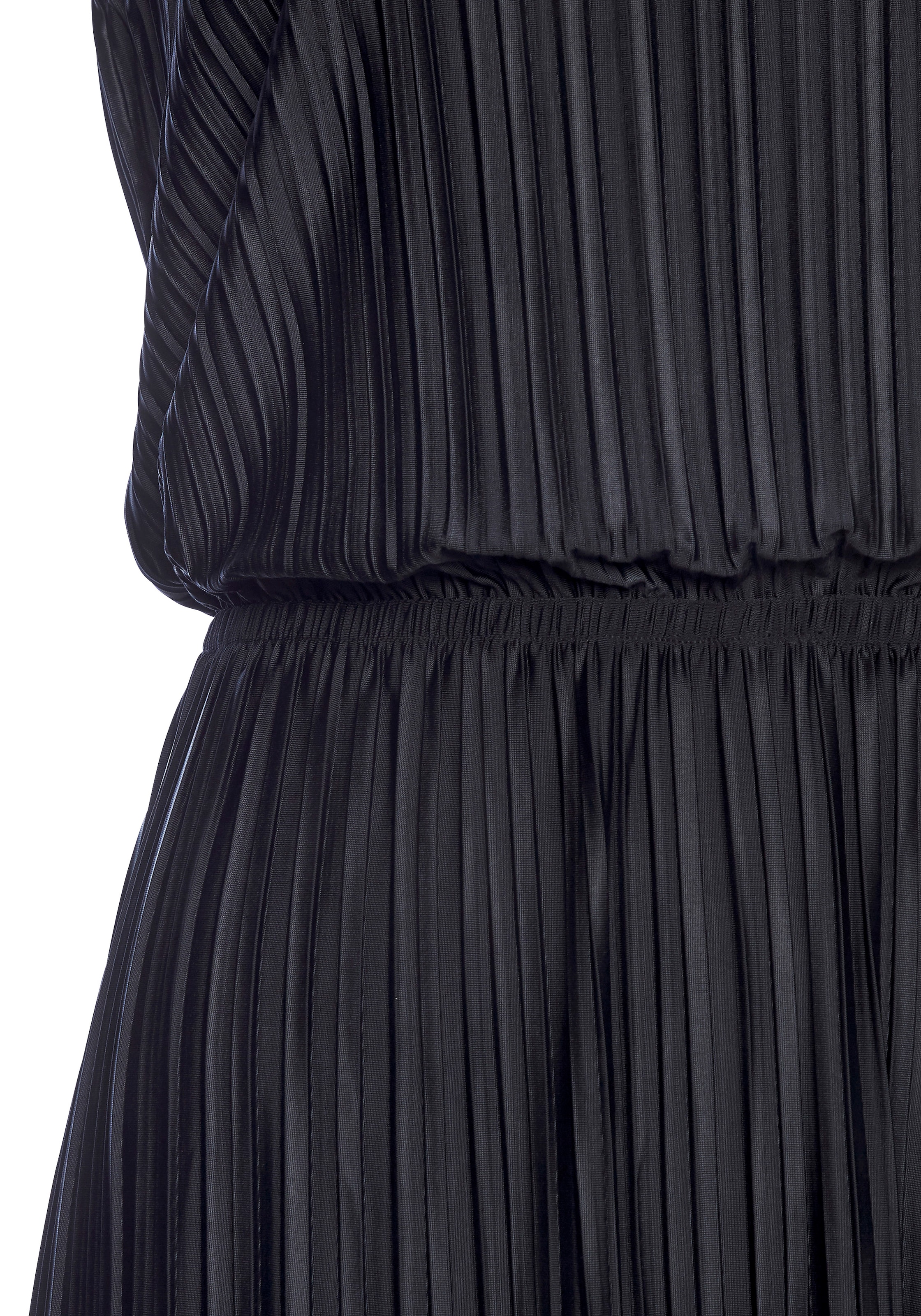 LASCANA Robe plissée »aus schimmernder Ware« Sans poches robe de fête, robe d'été élégante, robe cocktail