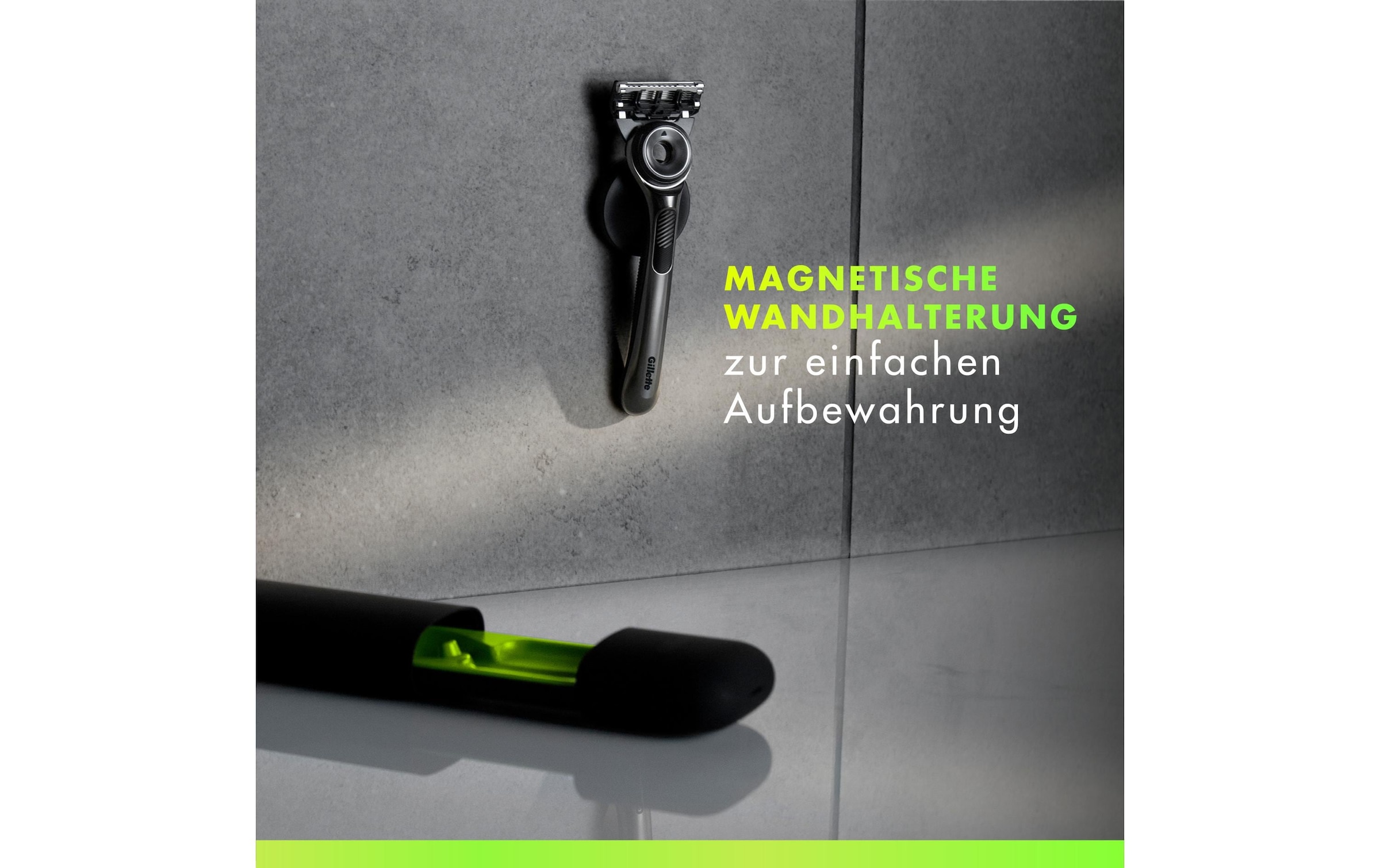 Gillette Nassrasierer »GilletteLabs 5er + Handstück + Wandhalterung«