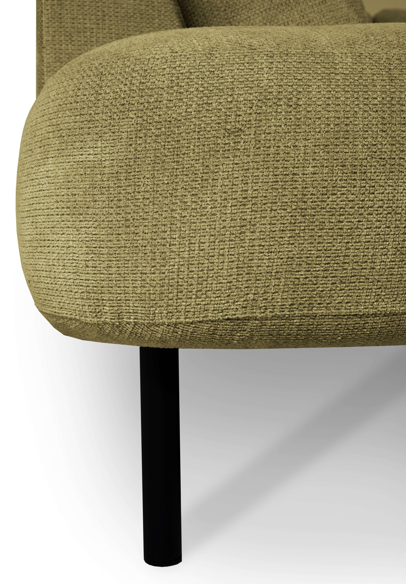 Places of Style Wohnlandschaft »Cesola«, in weichem Chenille-Stoff, Breite 327 cm, mit schwarzen Metallfüssen