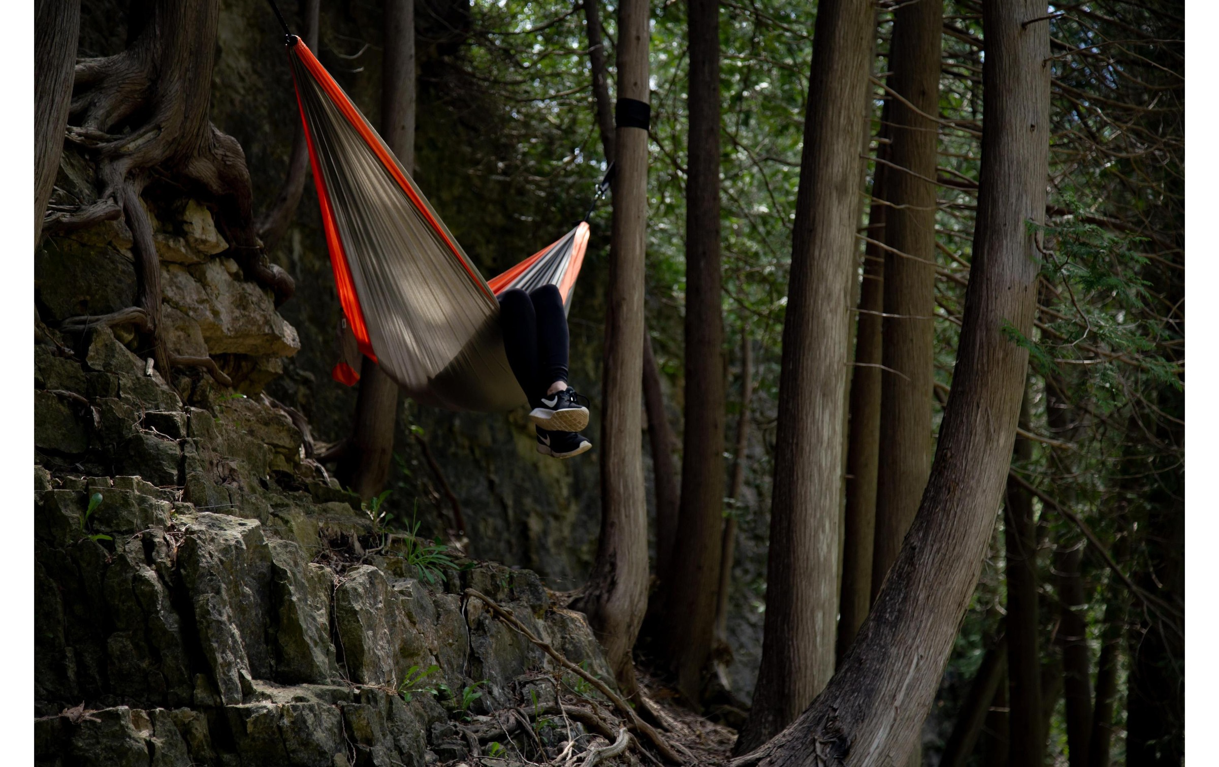 Hängematte »Vivere Parachute Hammock, Grau/Orange«