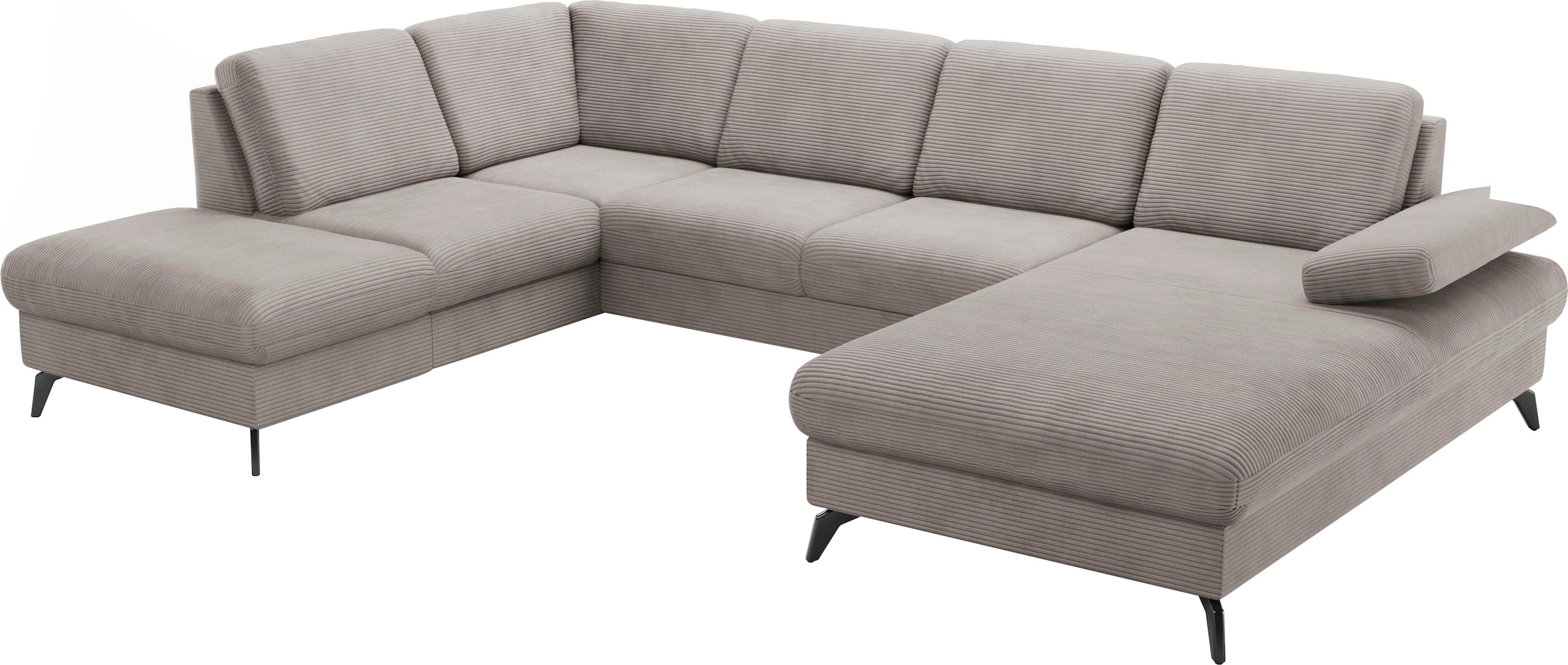 sit&more Wohnlandschaft »Morris Jubi U-Form«, inkl. Armteilfunktion und 1 Zierkissen, wahlweise mit Bettfunktion