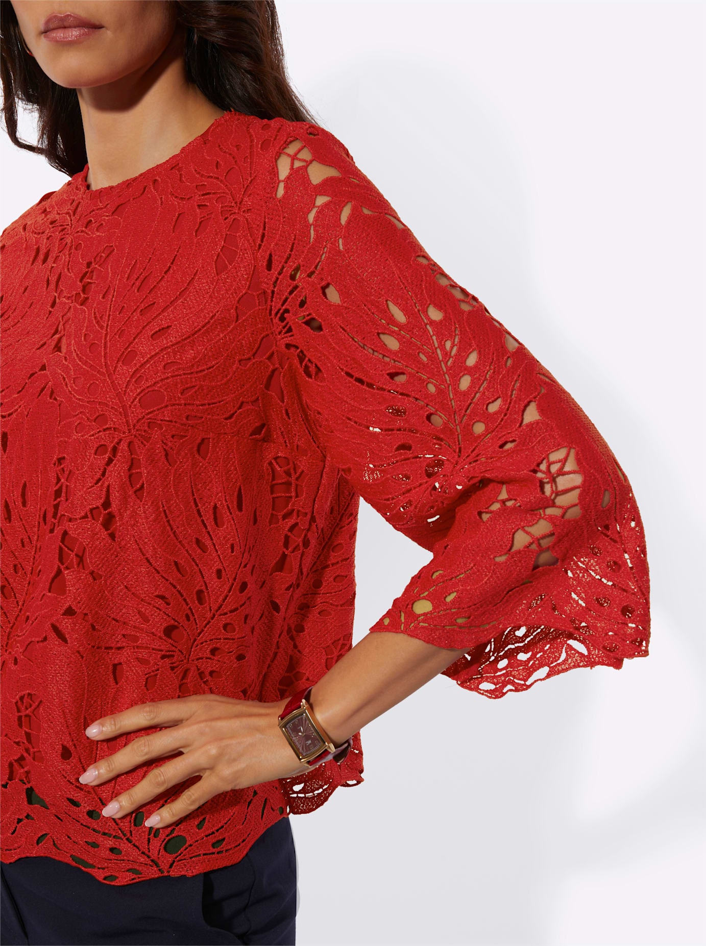 creation L Blouse en dentelle
