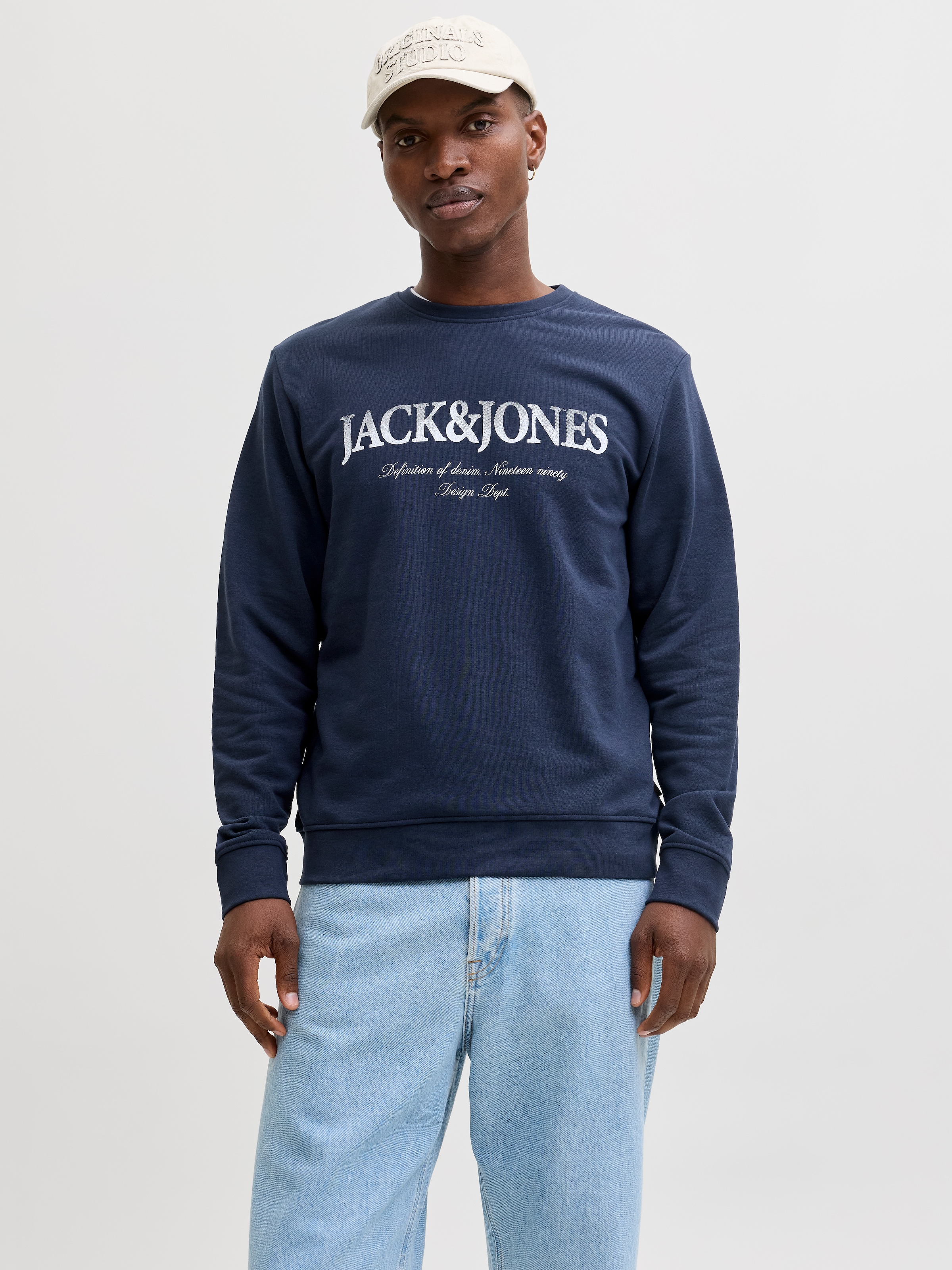 Image of Jack & Jones Sweatshirt "JJDEVIN DAYTONA PRINT SWEAT CREW NECK"