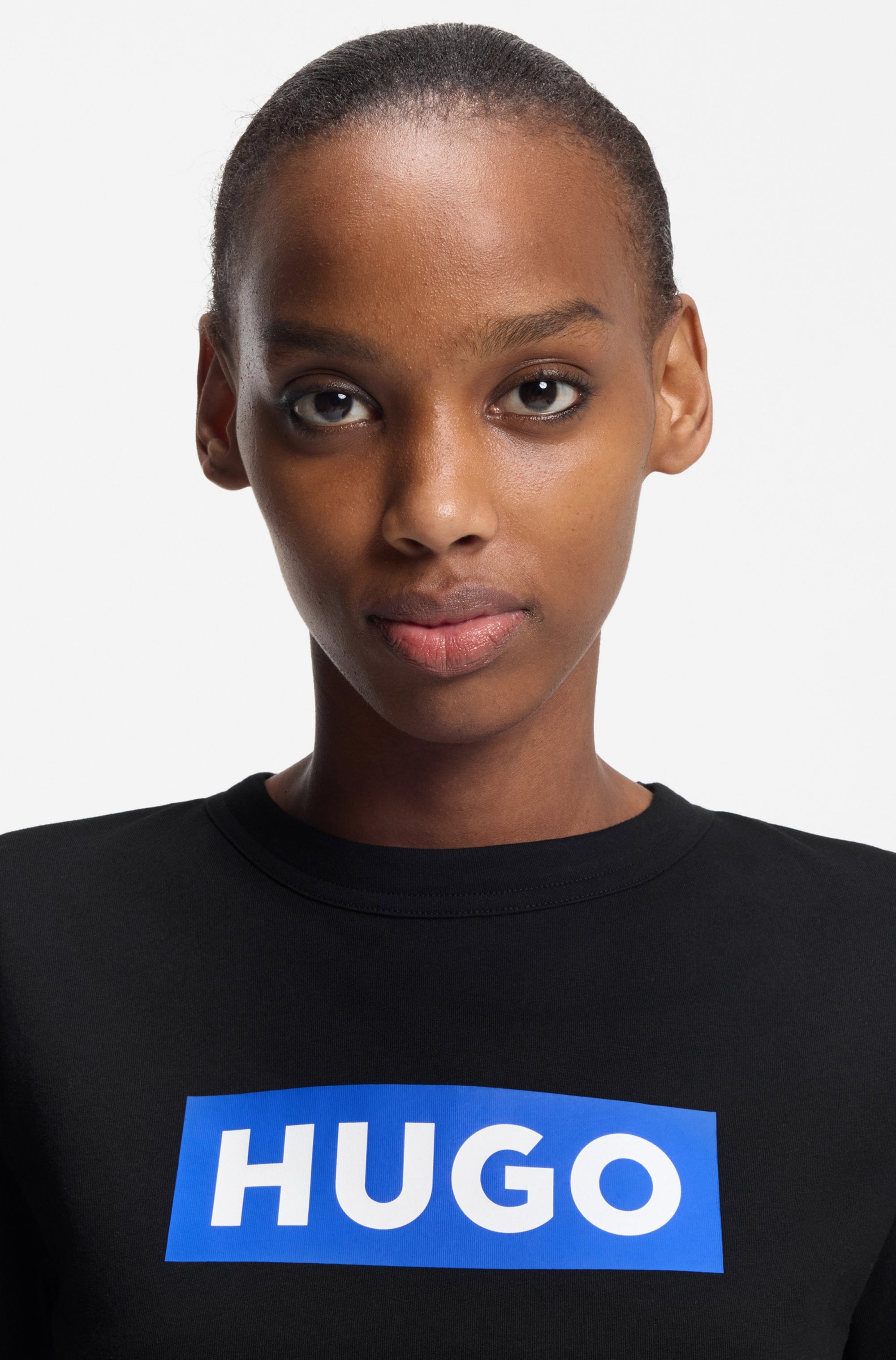 HUGO Blue T-shirt »Classic Tee« mit Rundhals, Logodruck