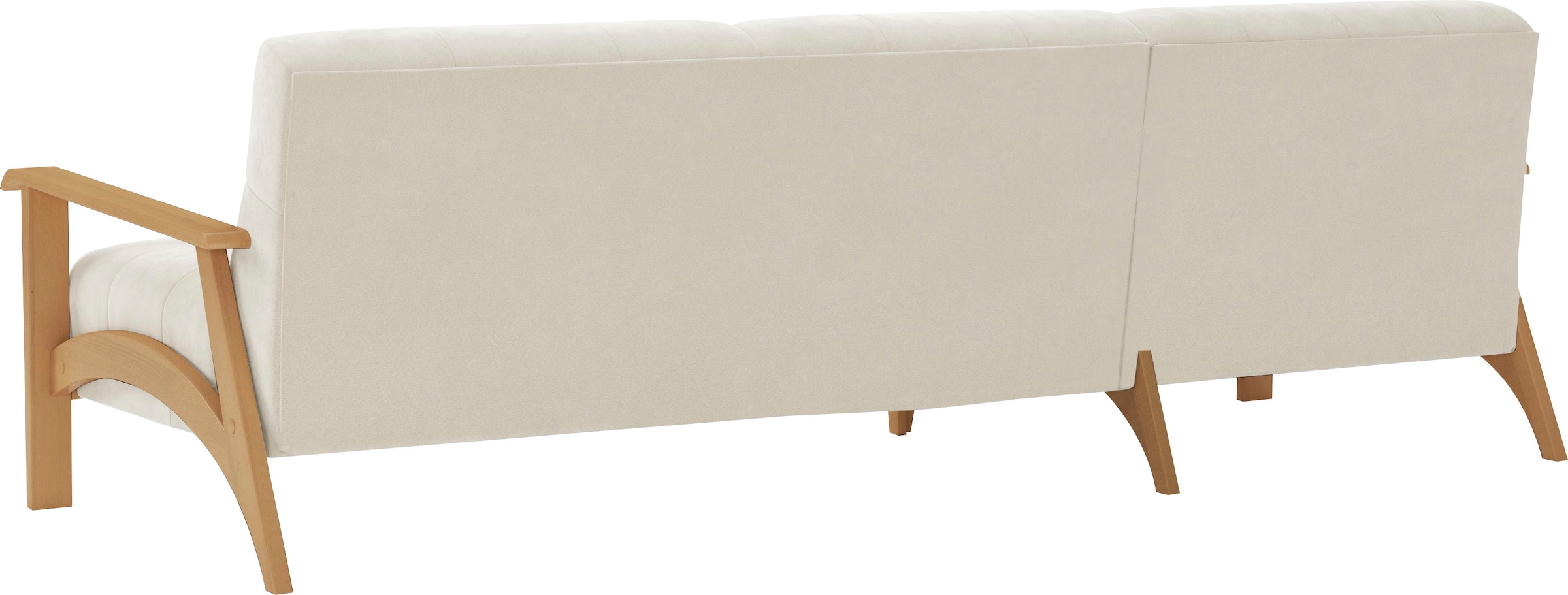 sit&more Ecksofa »Billund L-Form« Armlehnen aus eichefarbigem Buchenholz, verschiedene Bezüge und Farben