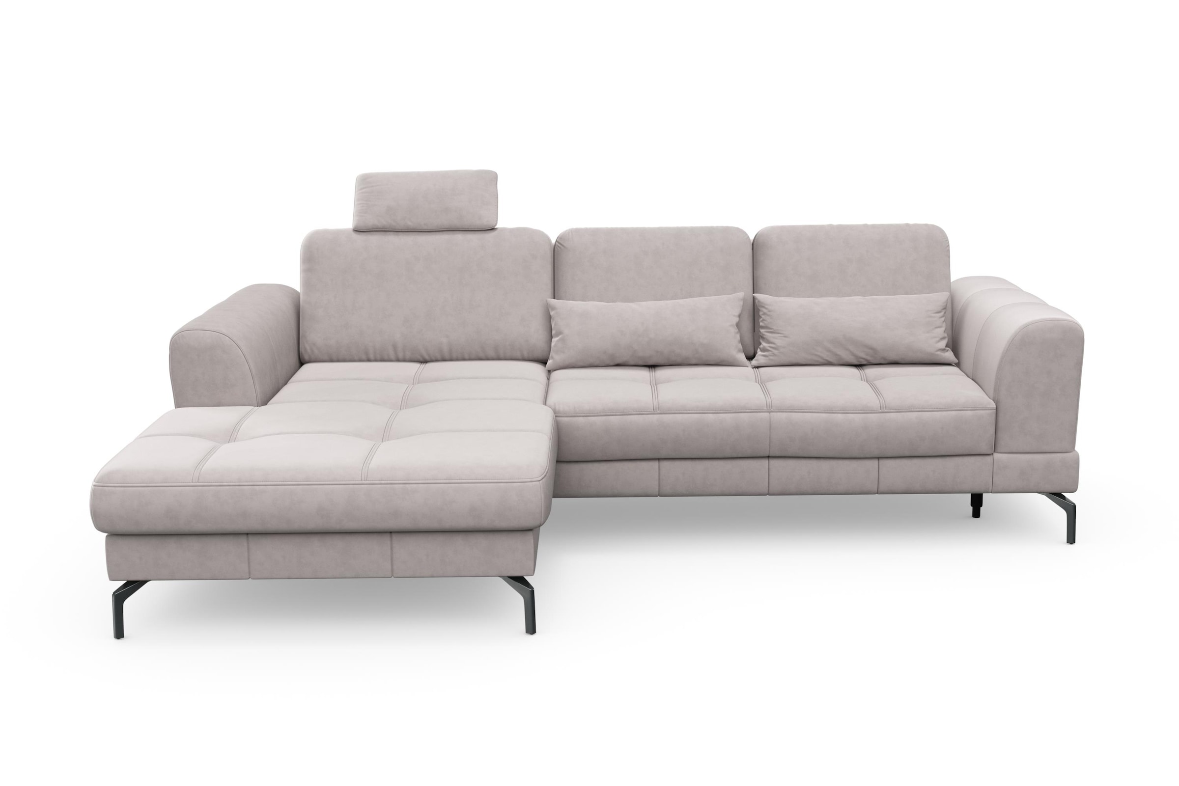 sit&more Ecksofa »Bendigo L-Form«, inklusive Sitztiefenverstellung, Bodenfreiheit 15 cm, 2 Fussfarben