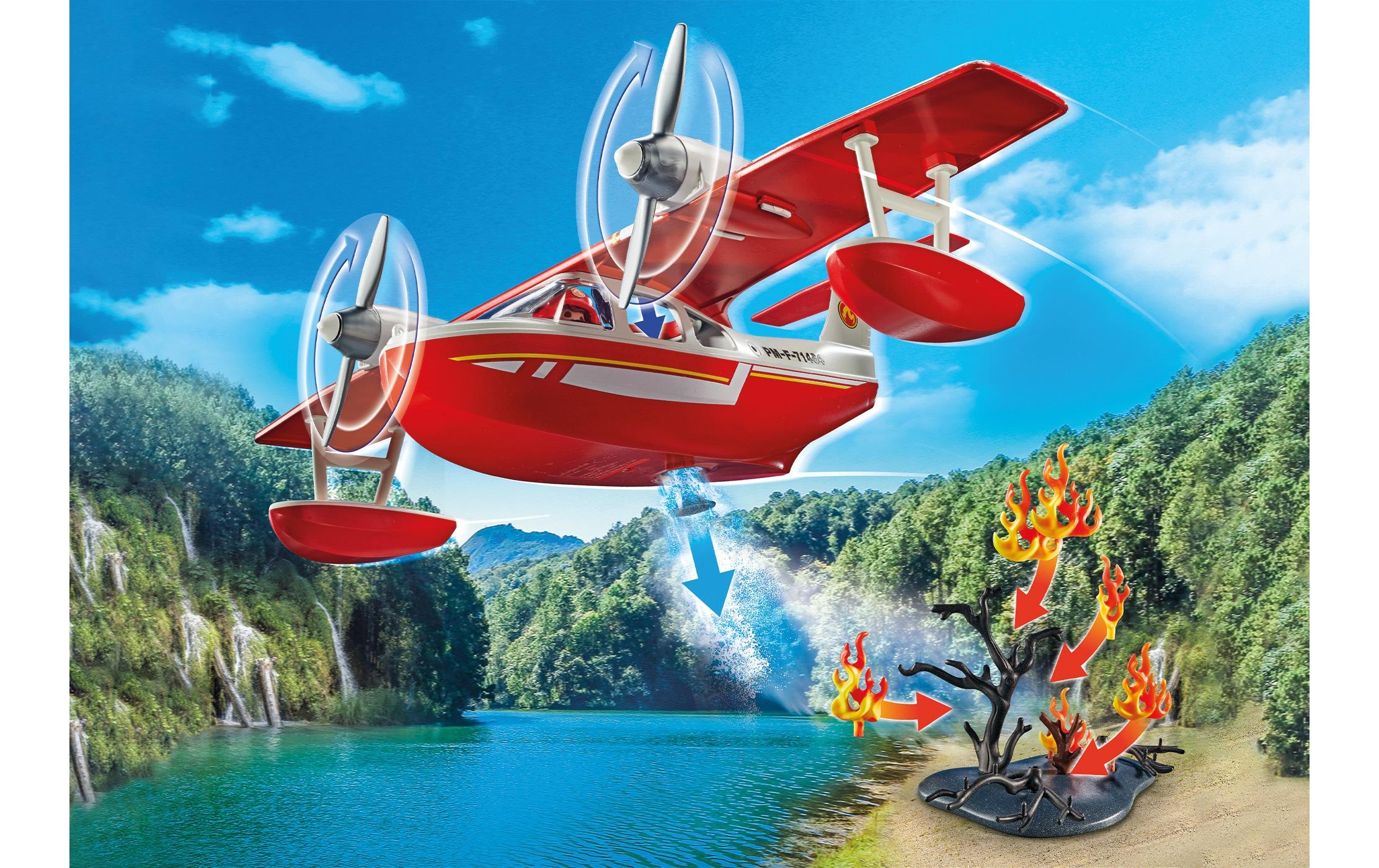Playmobil® Briques de jeu »Action Heroes Feuerwehrflugzeug mit Löschfunktion 71463«