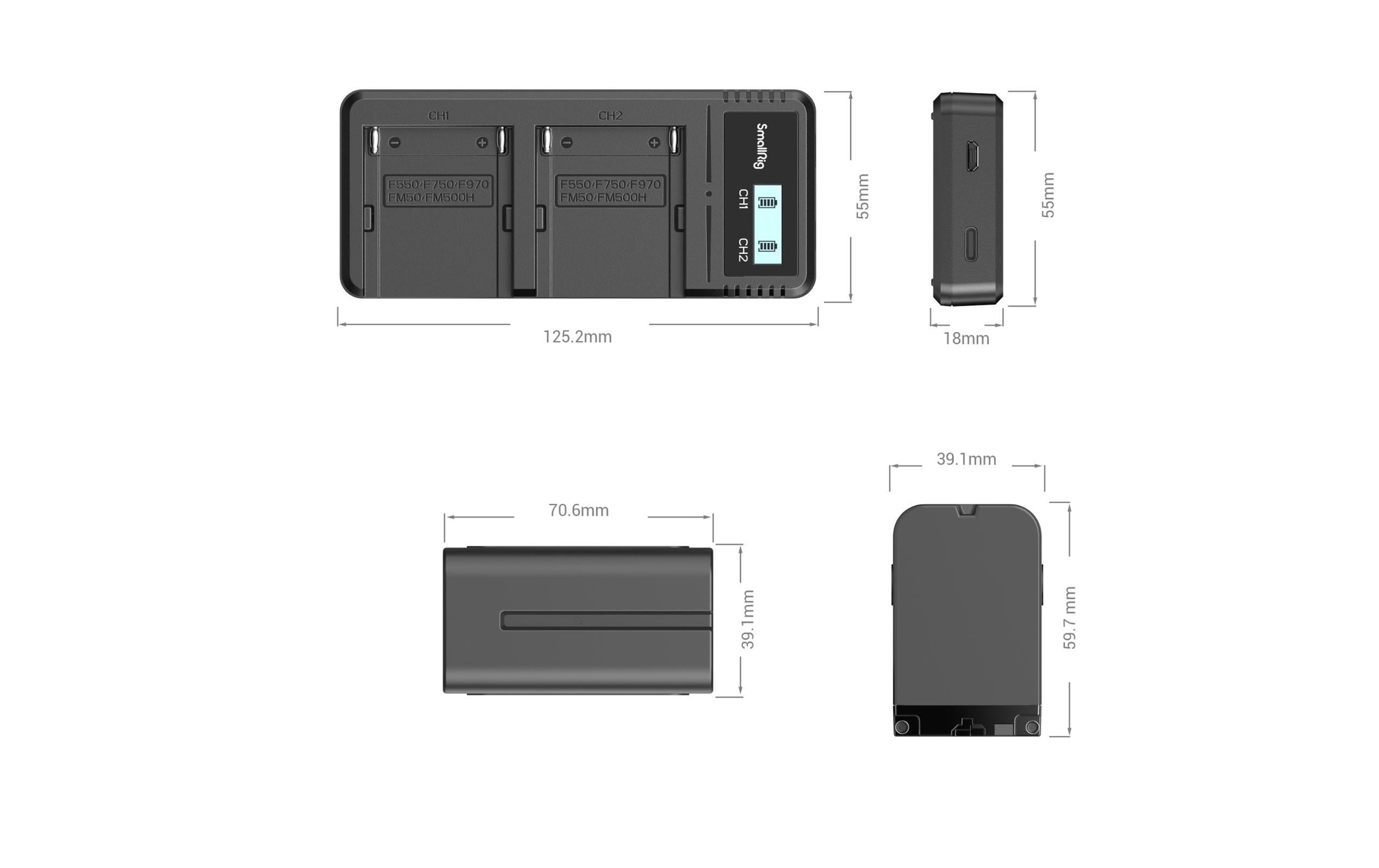 Kamera-Akku »Smallrig NP-F970 Akku und Charger Kit«, 7,2 V